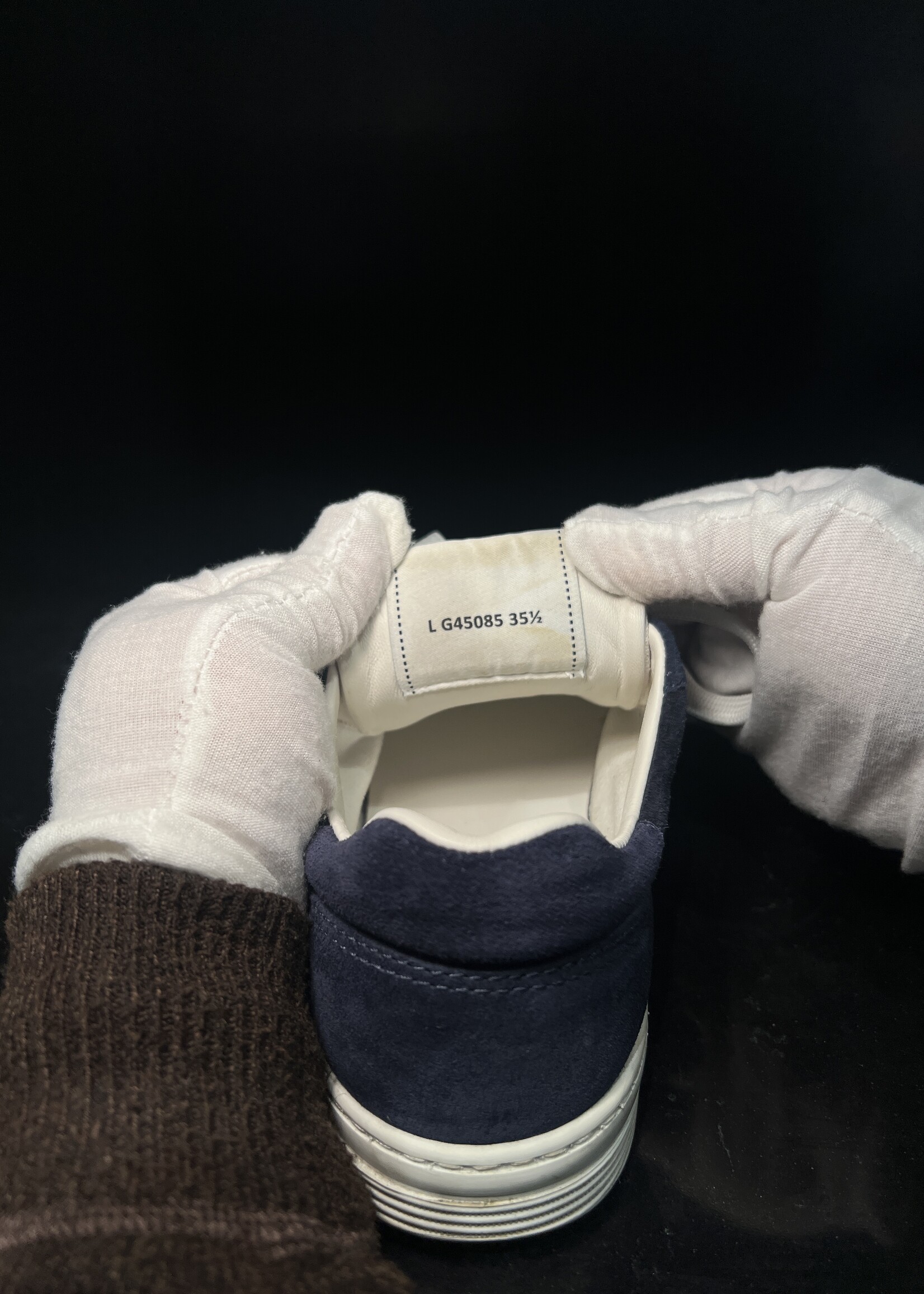 Chanel Chanel Navy Suede Sneakers 35.5