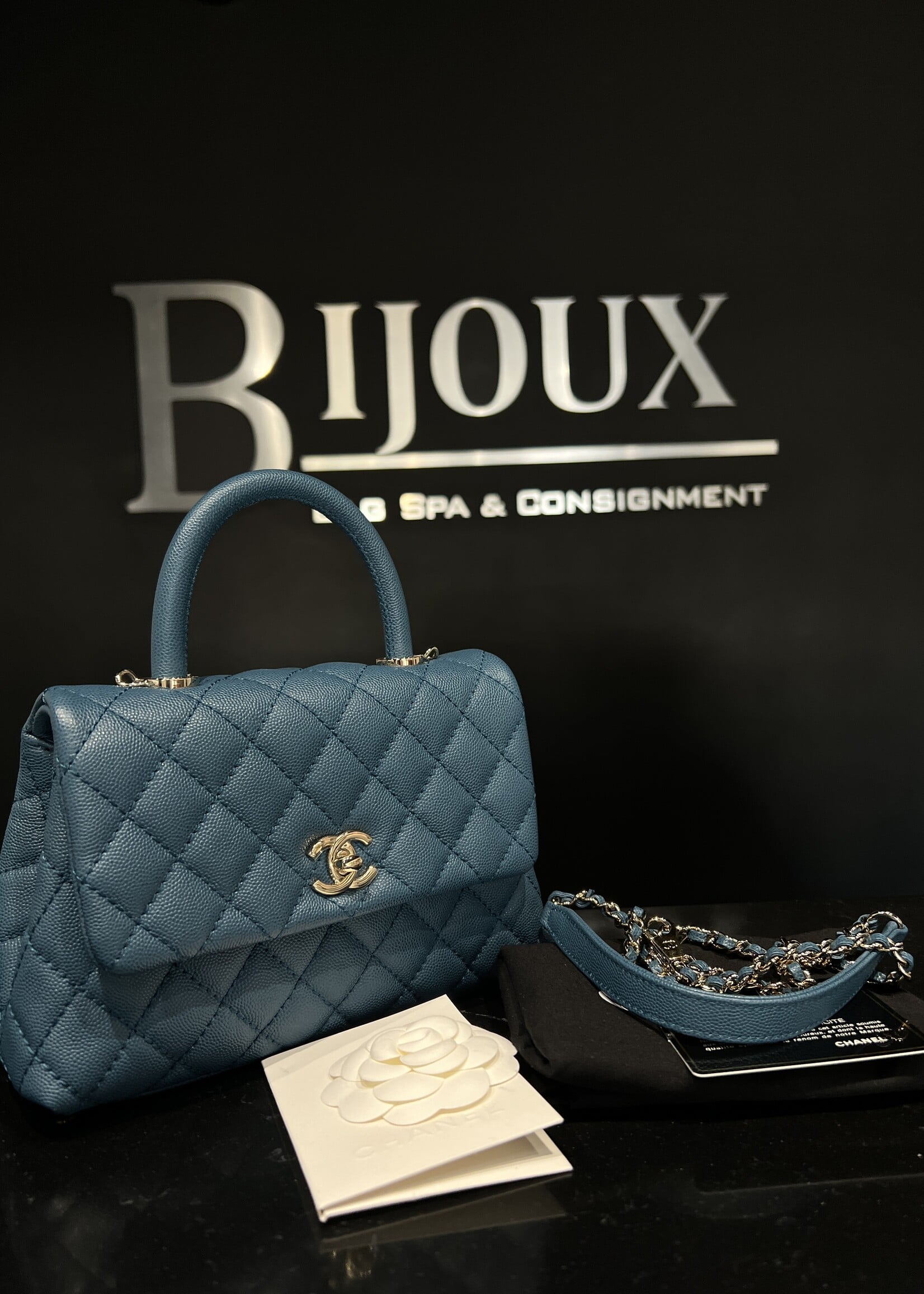 Chanel Chanel Small Coco Handle Blue