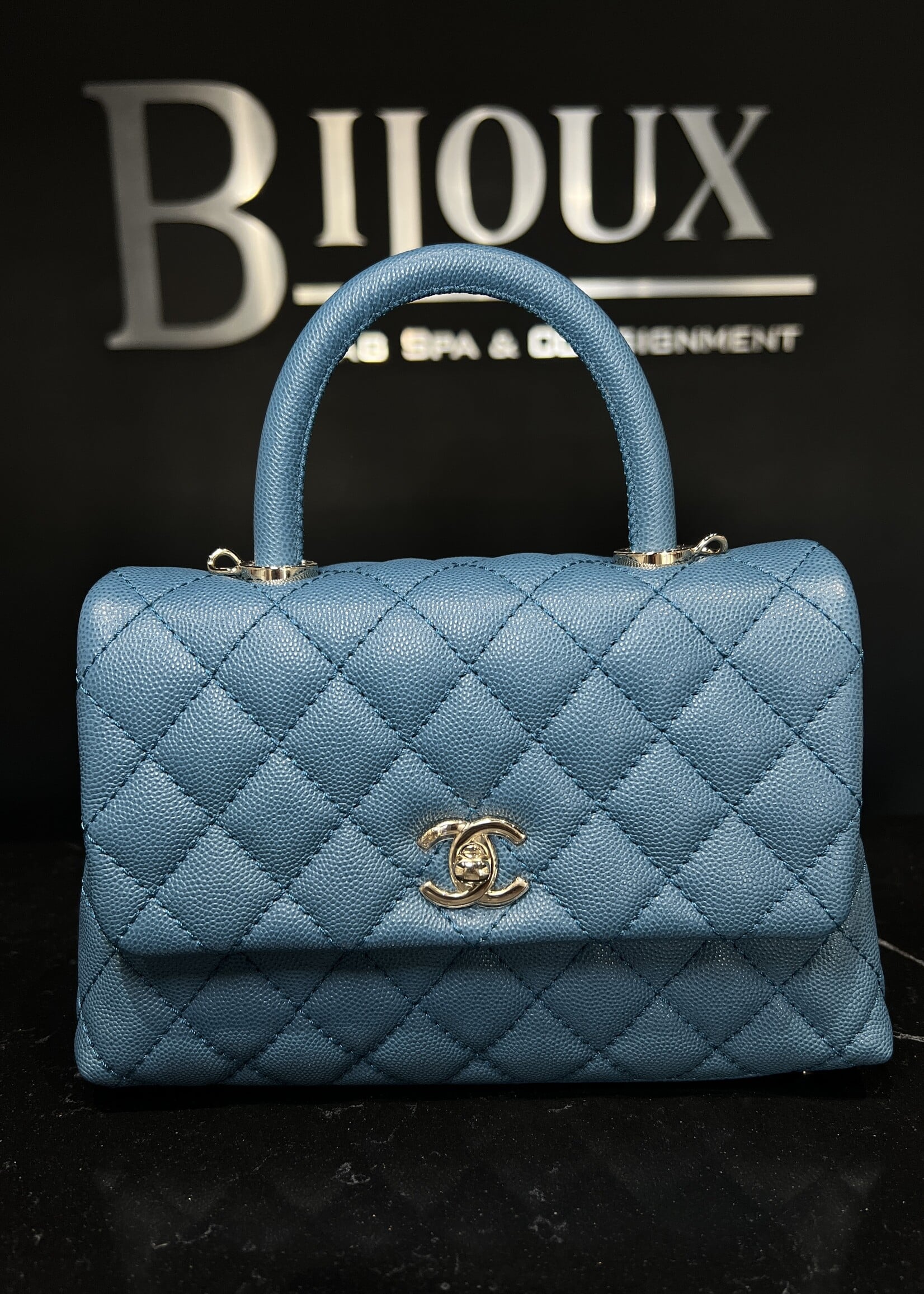 Chanel Chanel Small Coco Handle Blue