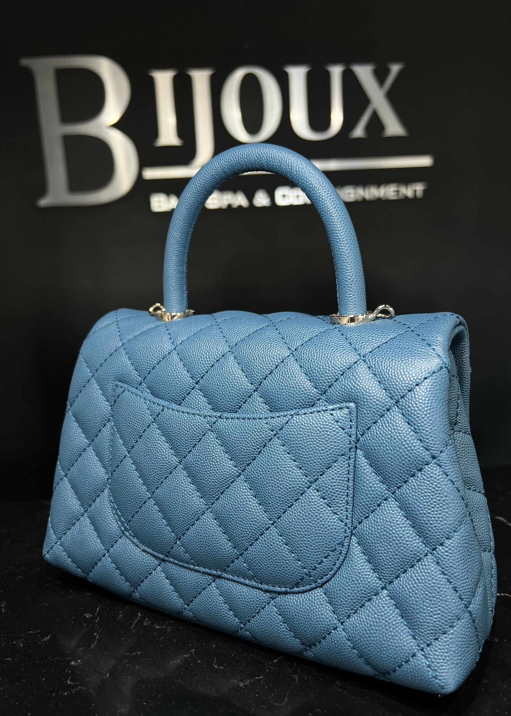 Chanel Chanel Small Coco Handle Blue