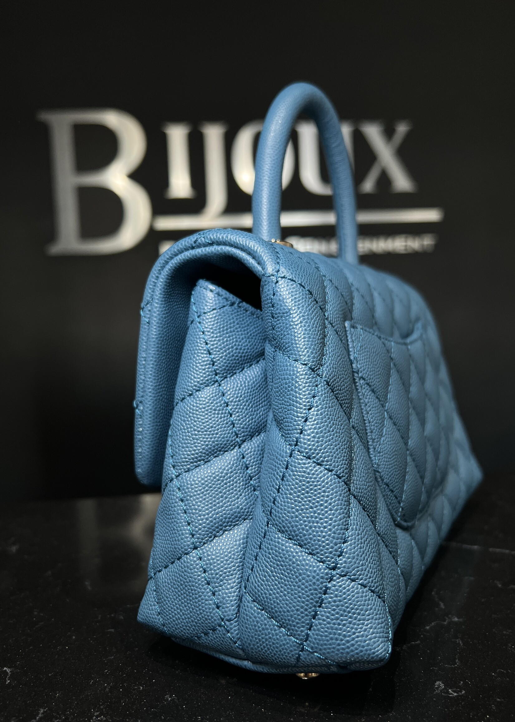 Chanel Chanel Small Coco Handle Blue