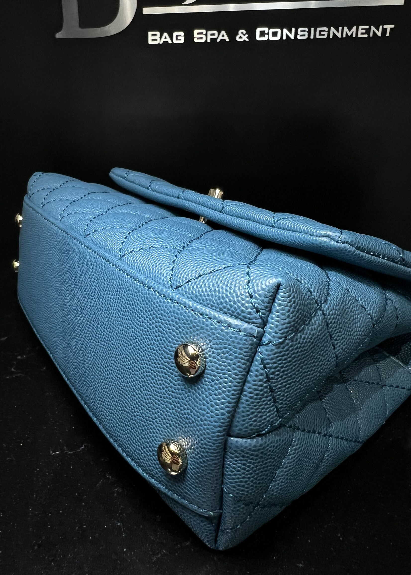 Chanel Chanel Small Coco Handle Blue