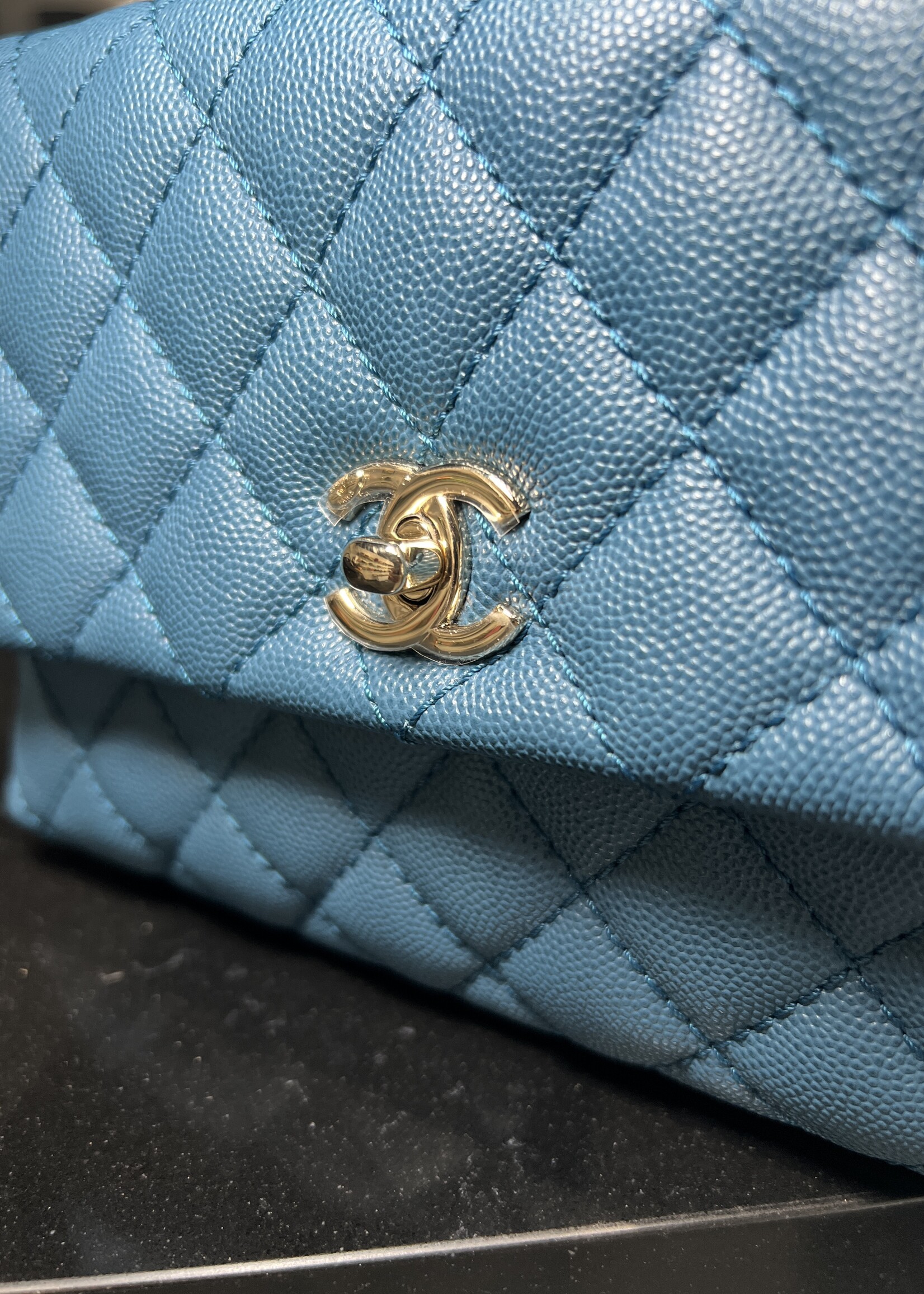 Chanel Chanel Small Coco Handle Blue