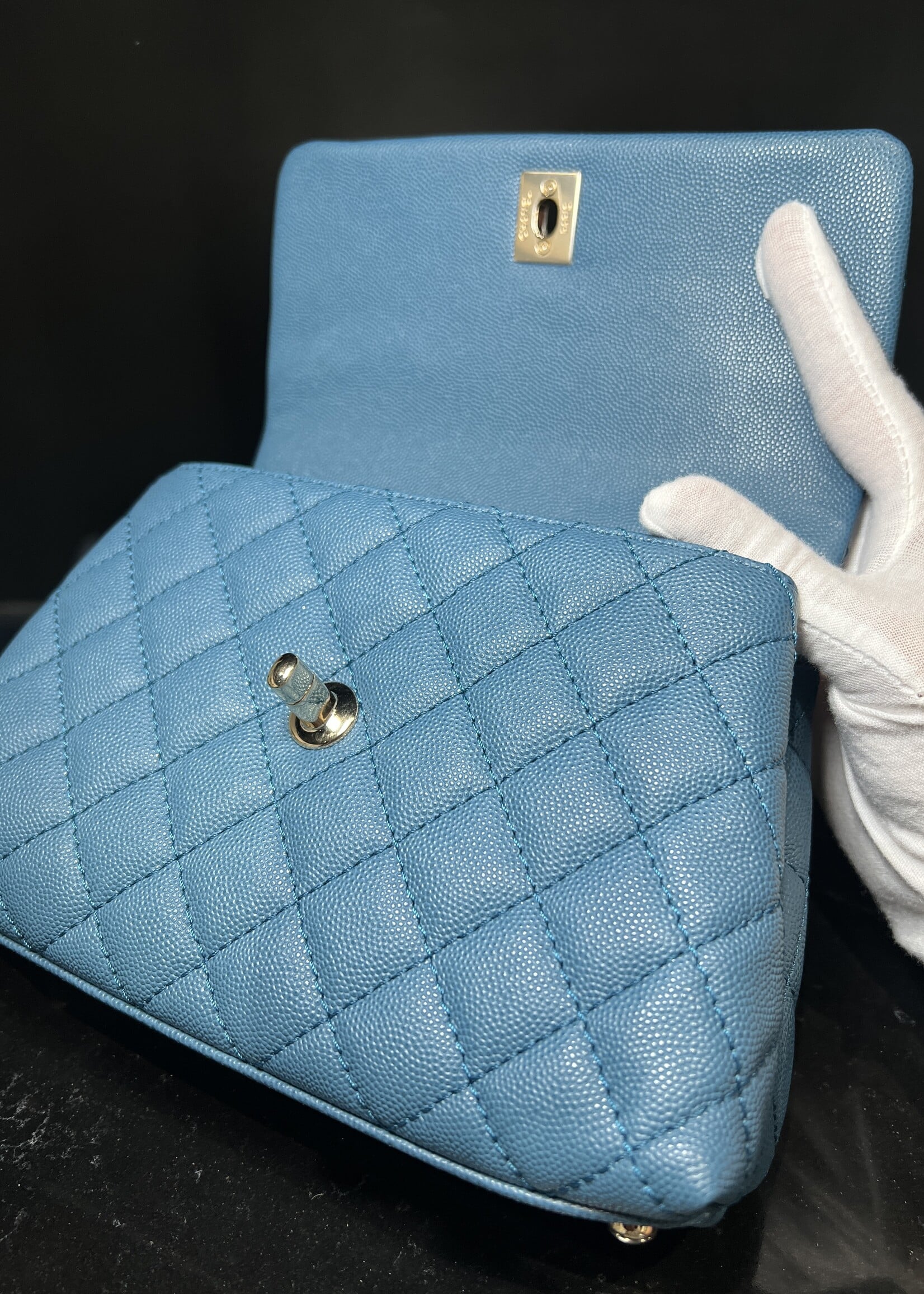 Chanel Chanel Small Coco Handle Blue