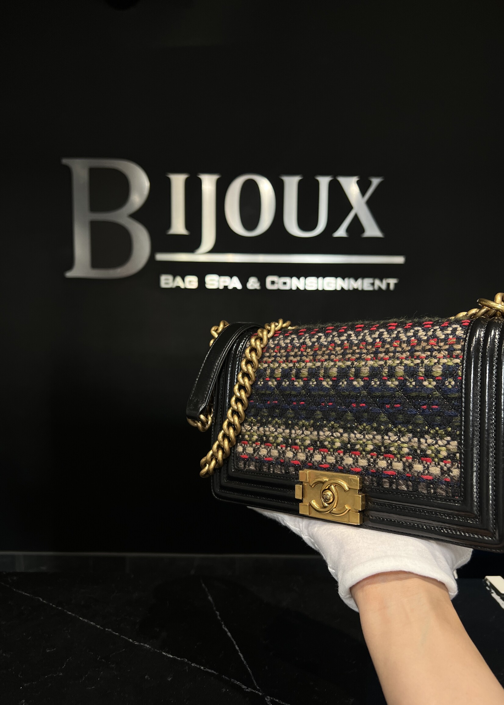 Chanel Chanel Medium Boy Bag Fantasy Tweed