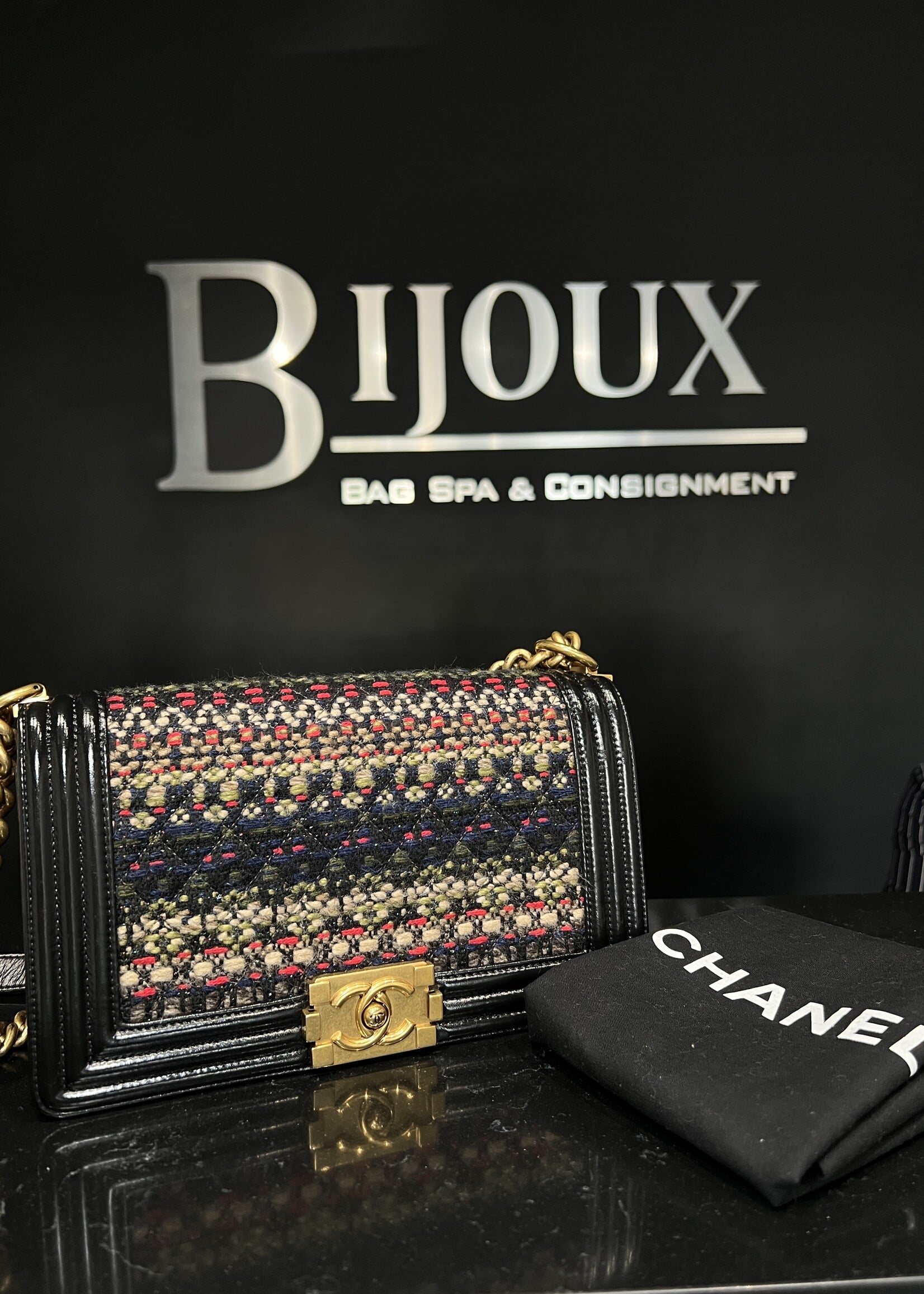 Chanel Chanel Medium Boy Bag Fantasy Tweed