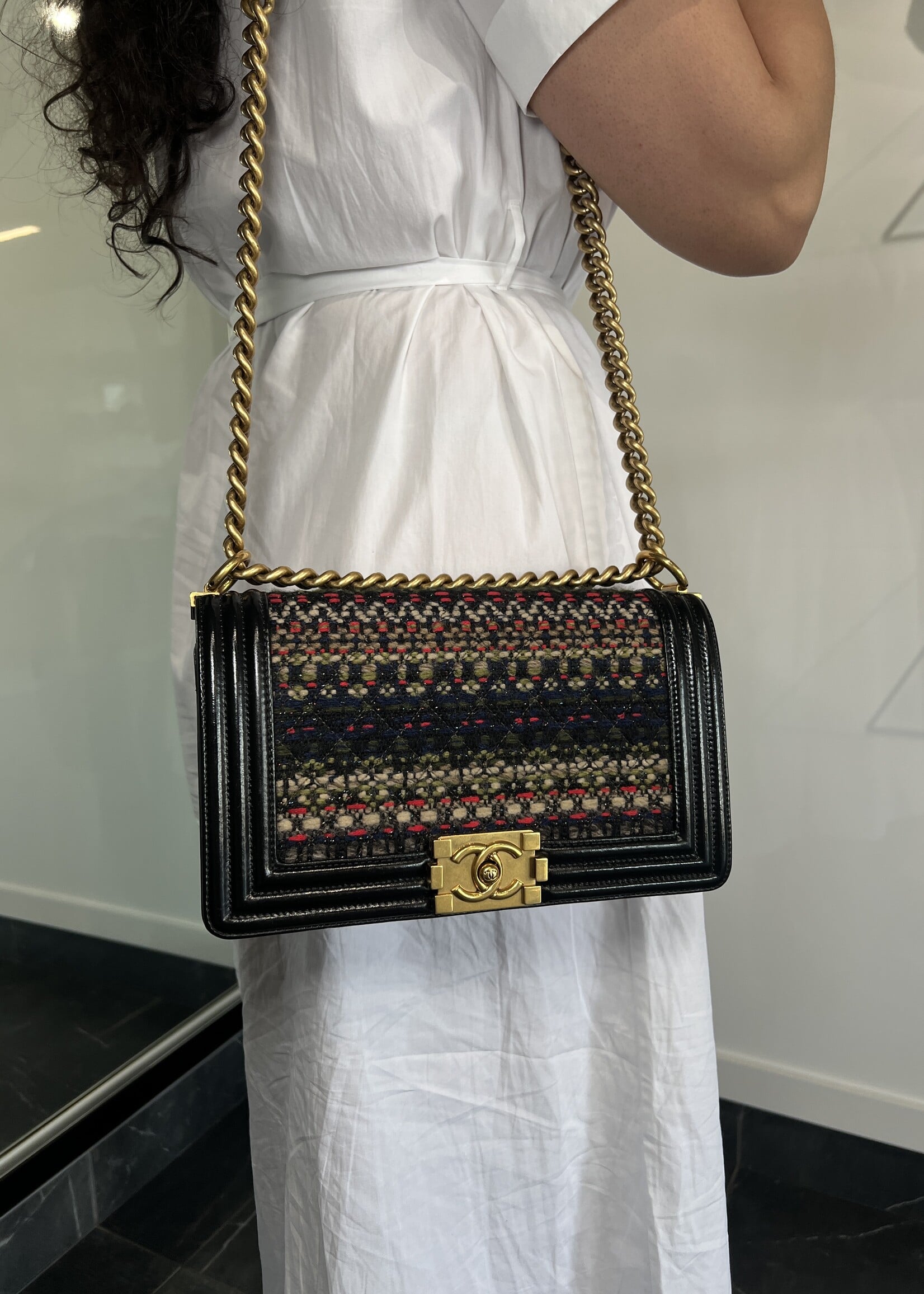 Chanel Chanel Medium Boy Bag Fantasy Tweed
