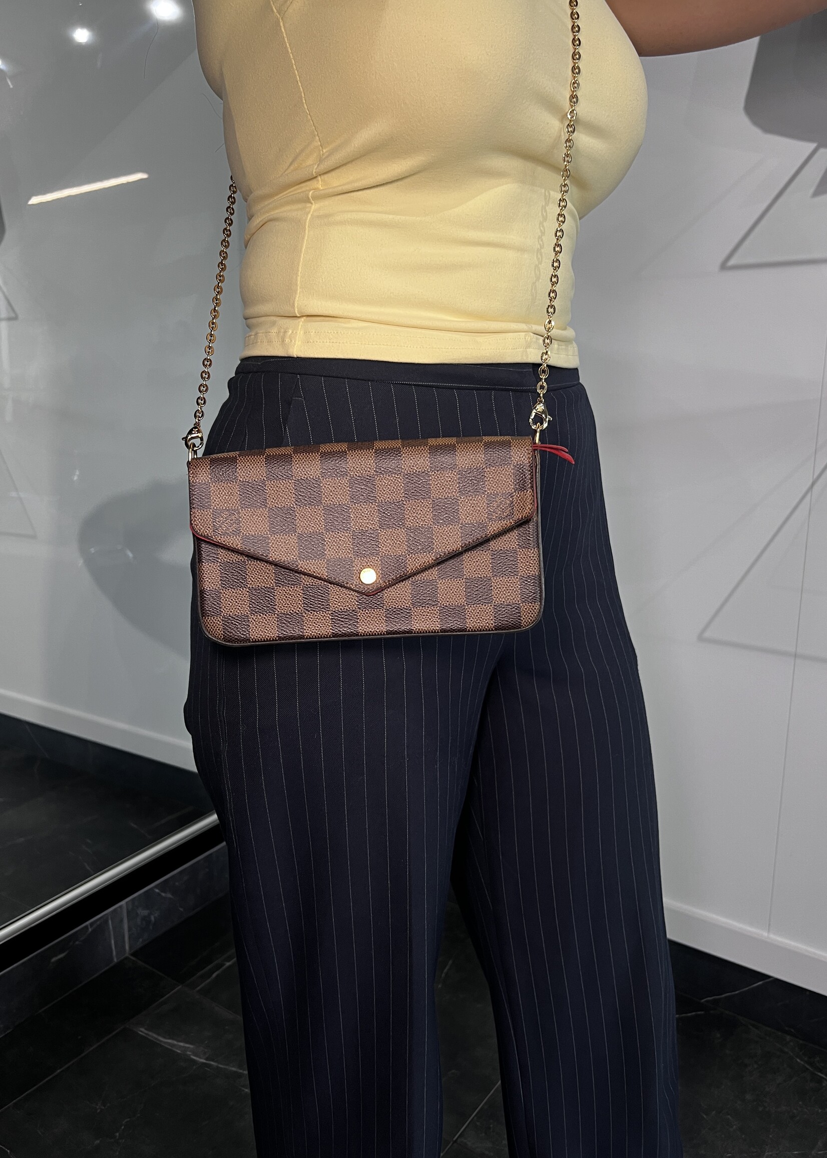 Louis Vuitton Louis Vuitton Pochette Felicie Damier Ebene