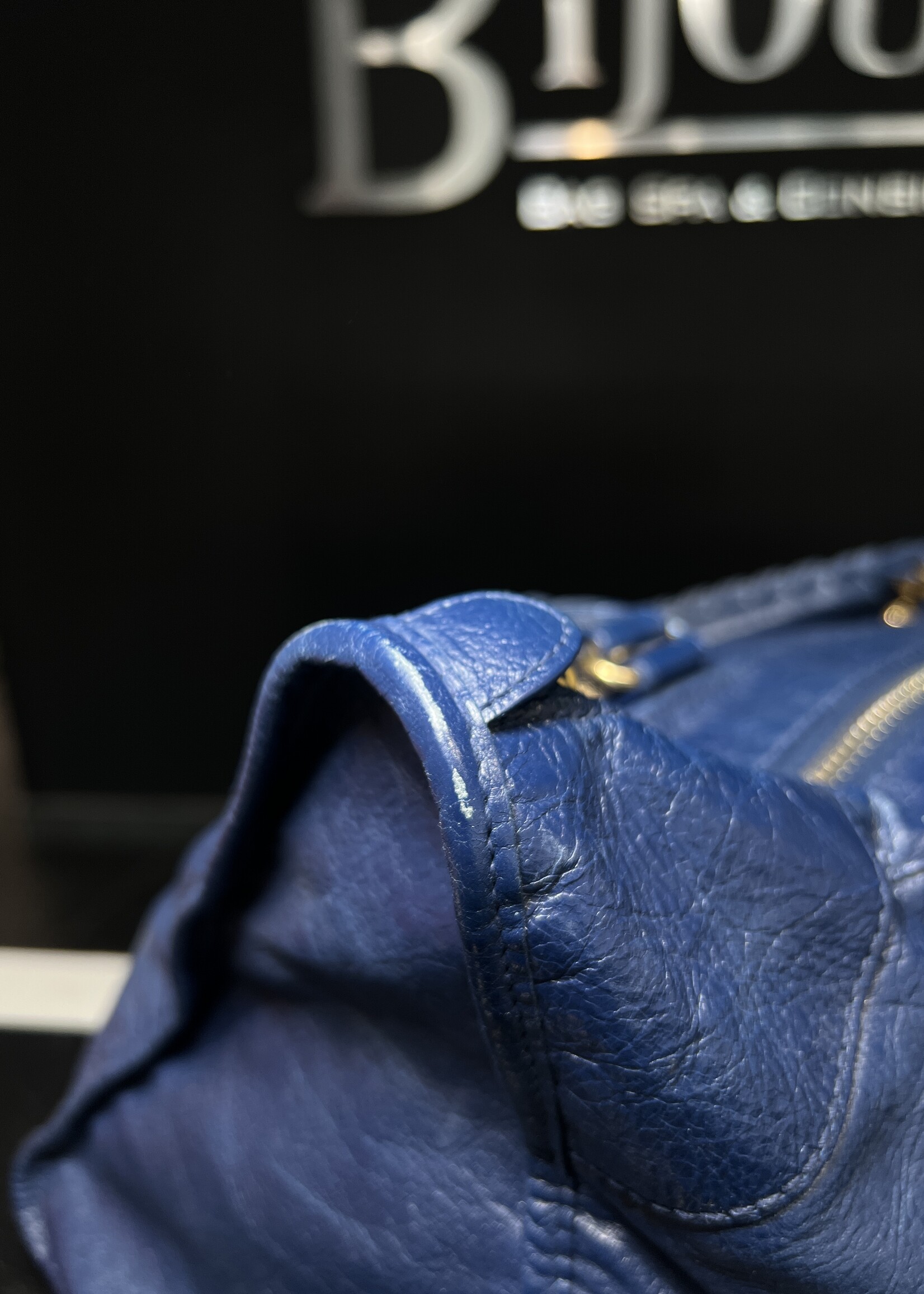 Balenciaga Balenciaga Agneau Giant Blue City Bag