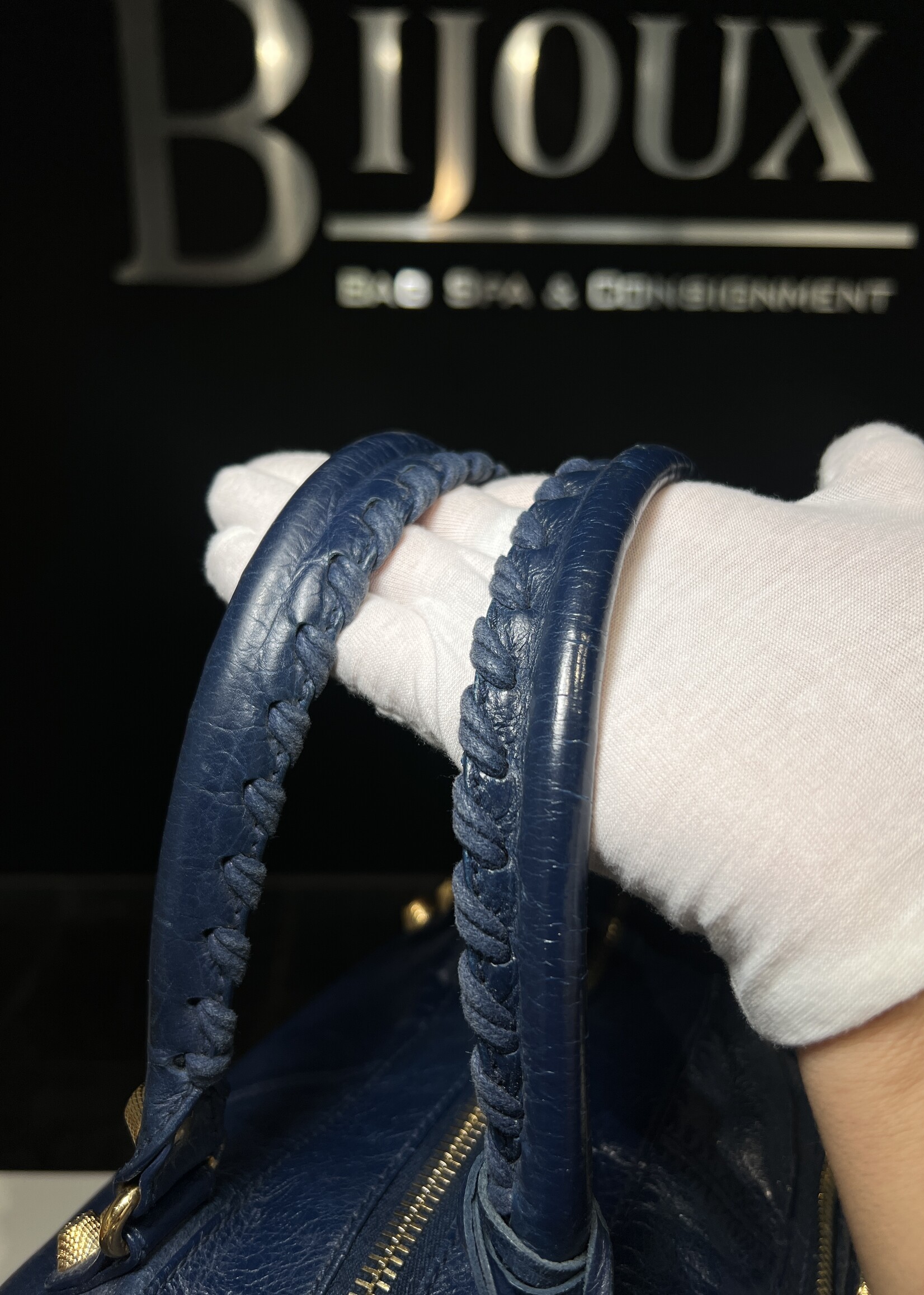 Balenciaga Balenciaga Agneau Giant Blue City Bag