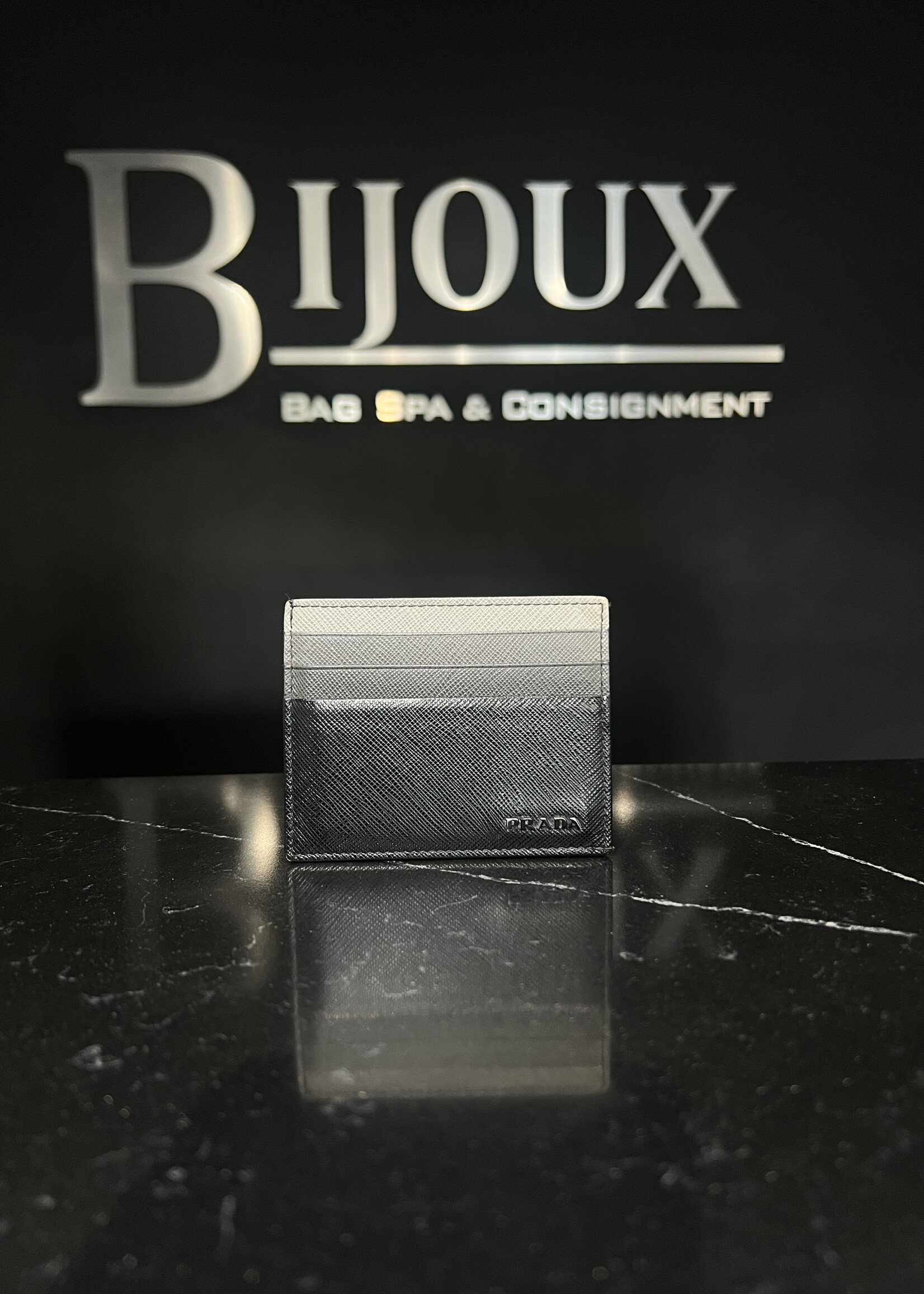 Prada Prada Tricolor Saffiano Cardholder