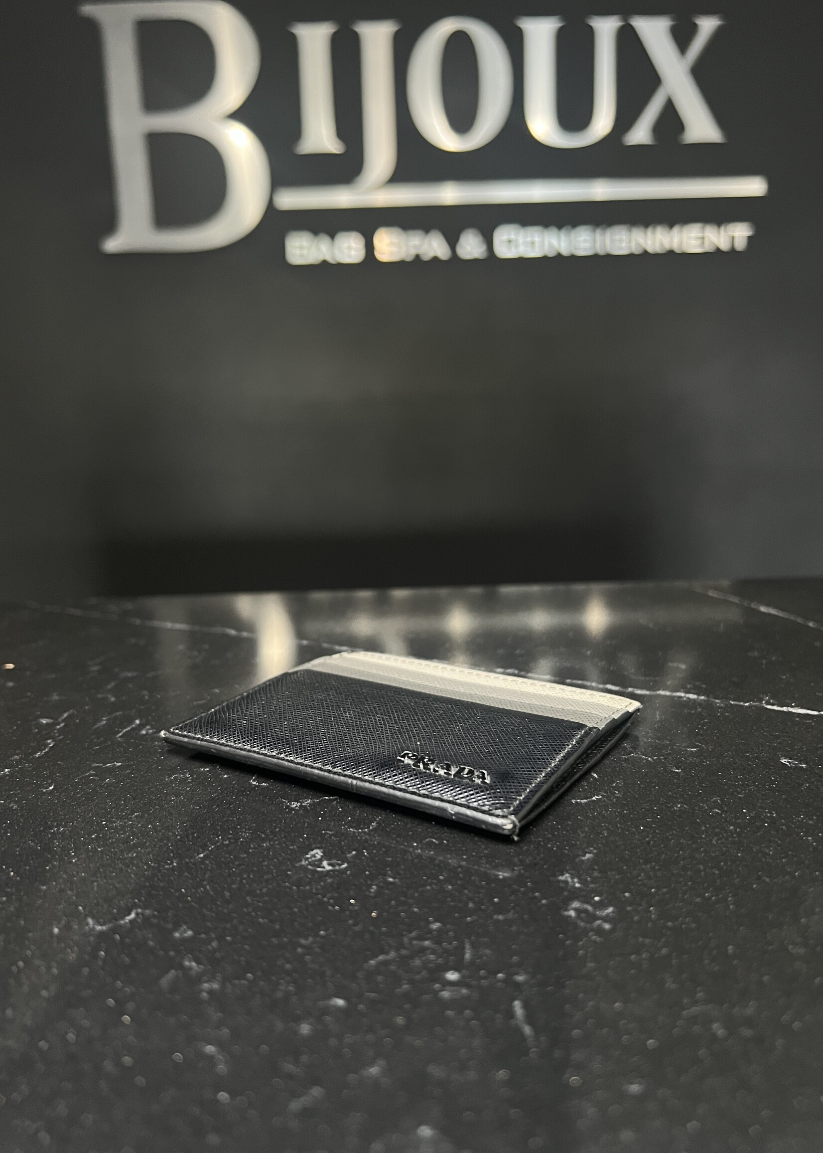 Prada Prada Tricolor Saffiano Cardholder