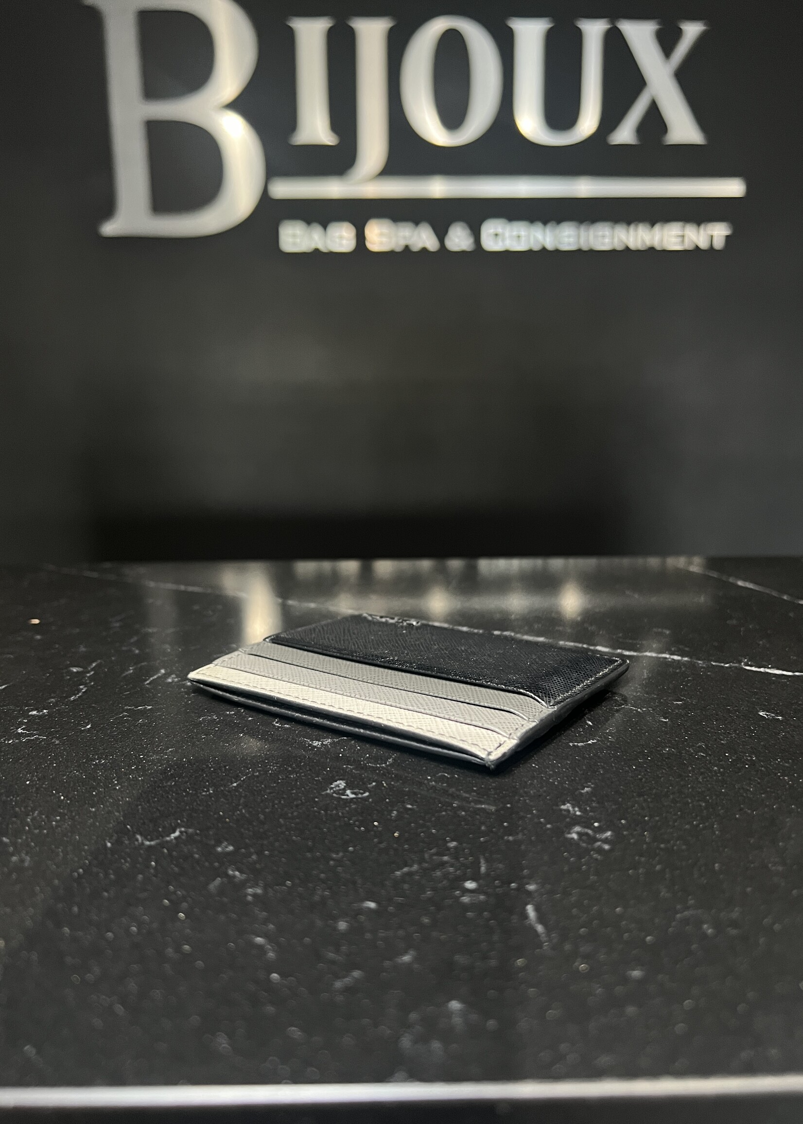 Prada Prada Tricolor Saffiano Cardholder