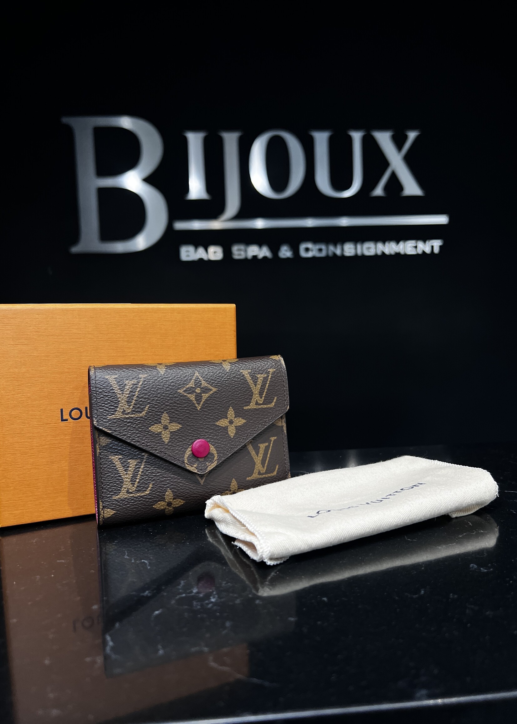 Louis Vuitton SOLD - Louis Vuitton Monogram Victorine Fuchsia Wallet