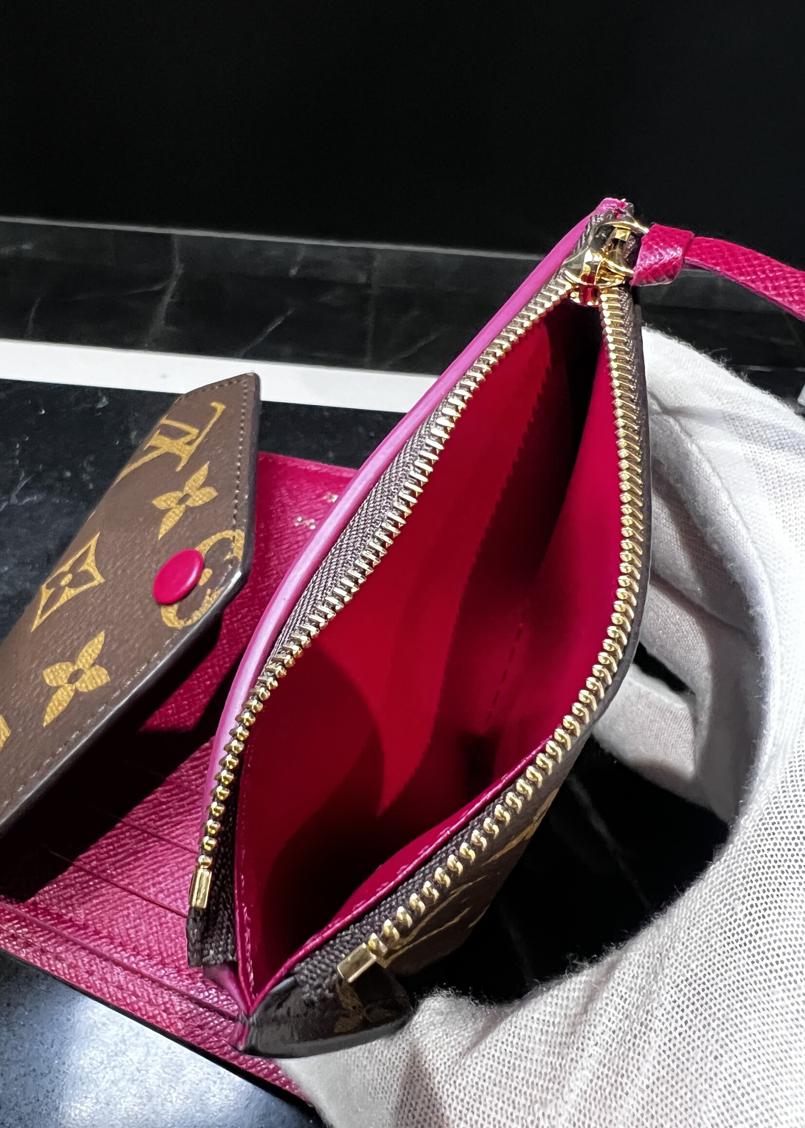 Louis Vuitton Louis Vuitton Monogram Victorine Fuchsia Wallet