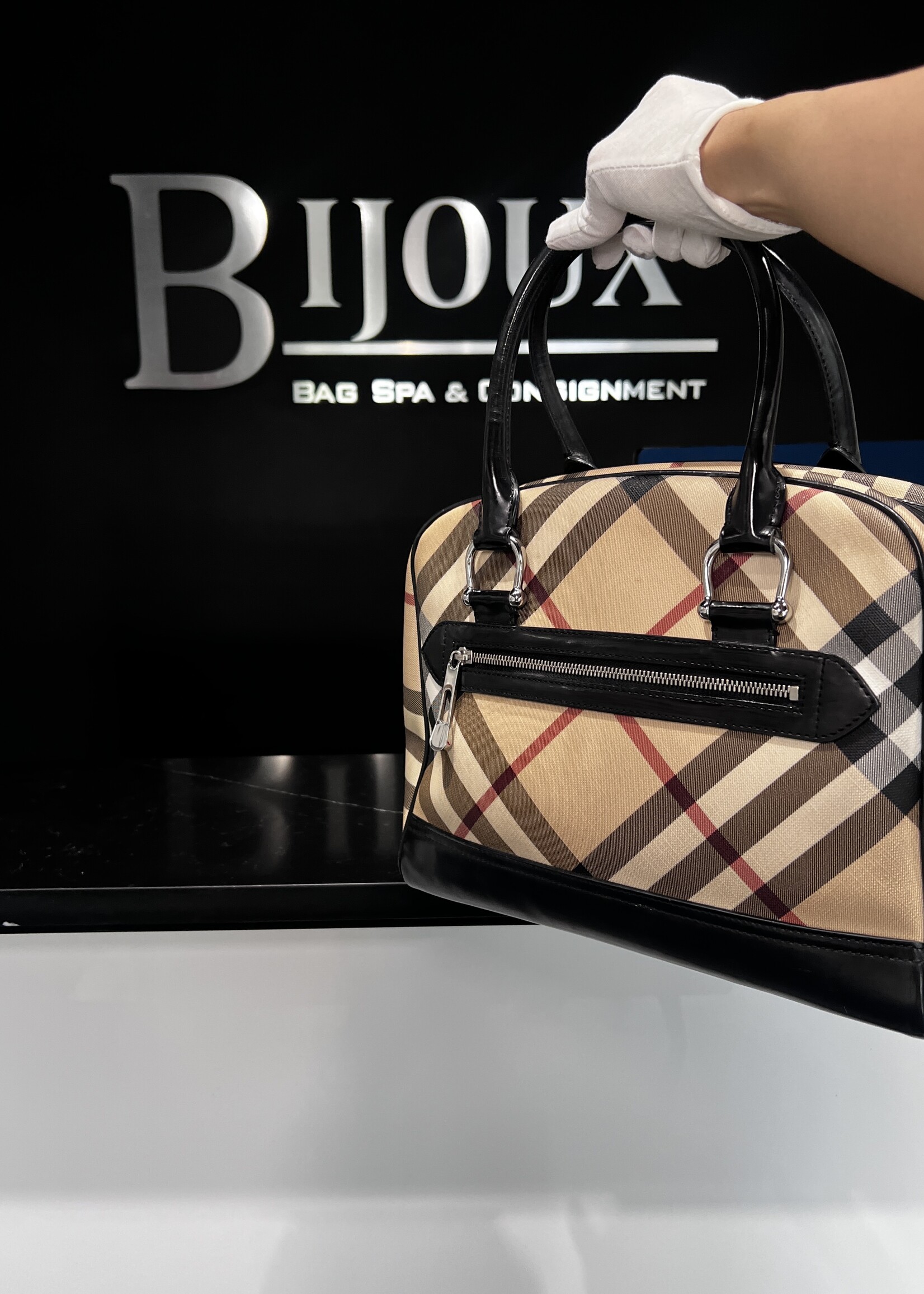 Burberry Burberry Super Nova Check Top Handle