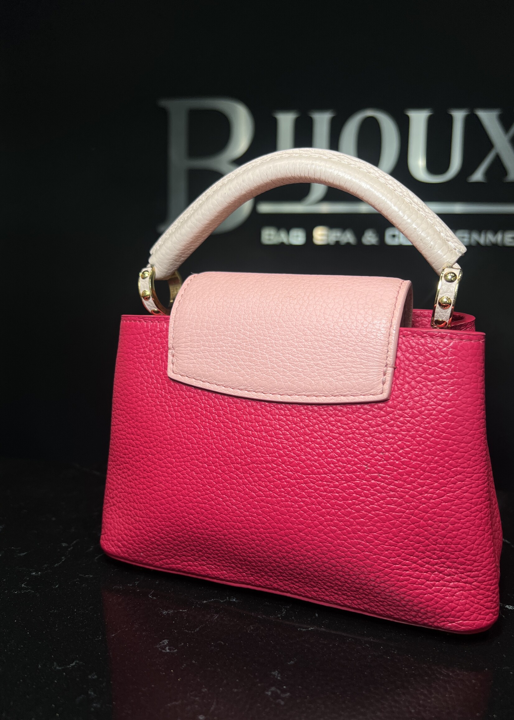 Louis Vuitton Louis Vuitton Rose Pondicherry Mini Capucines  Bag
