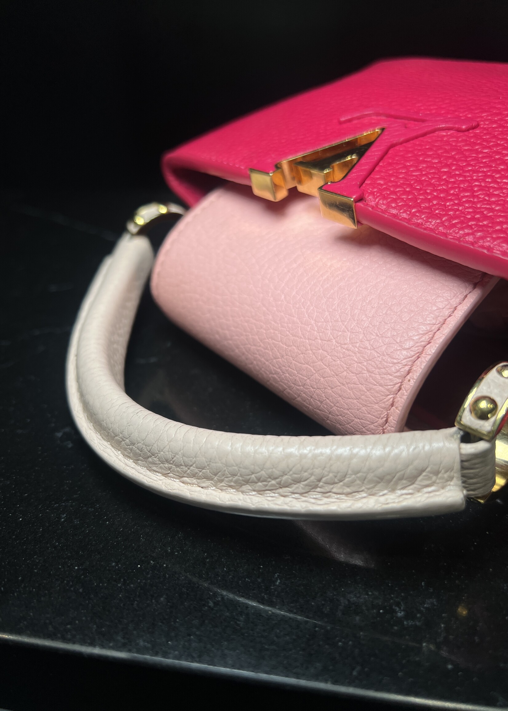 Louis Vuitton Louis Vuitton Rose Pondicherry Mini Capucines  Bag