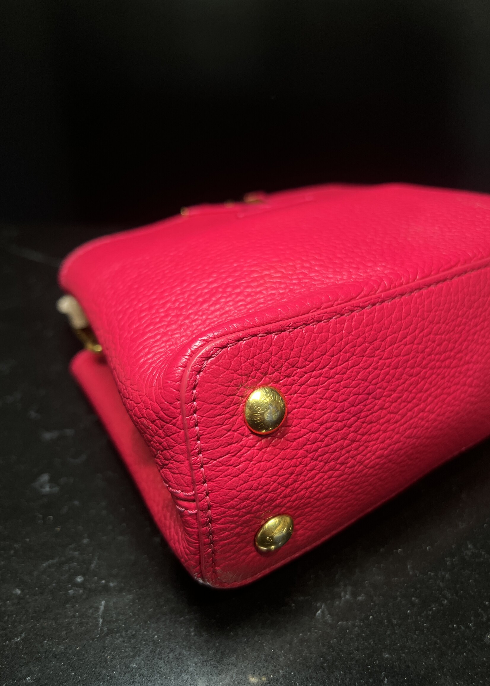 Louis Vuitton Louis Vuitton Rose Pondicherry Mini Capucines  Bag