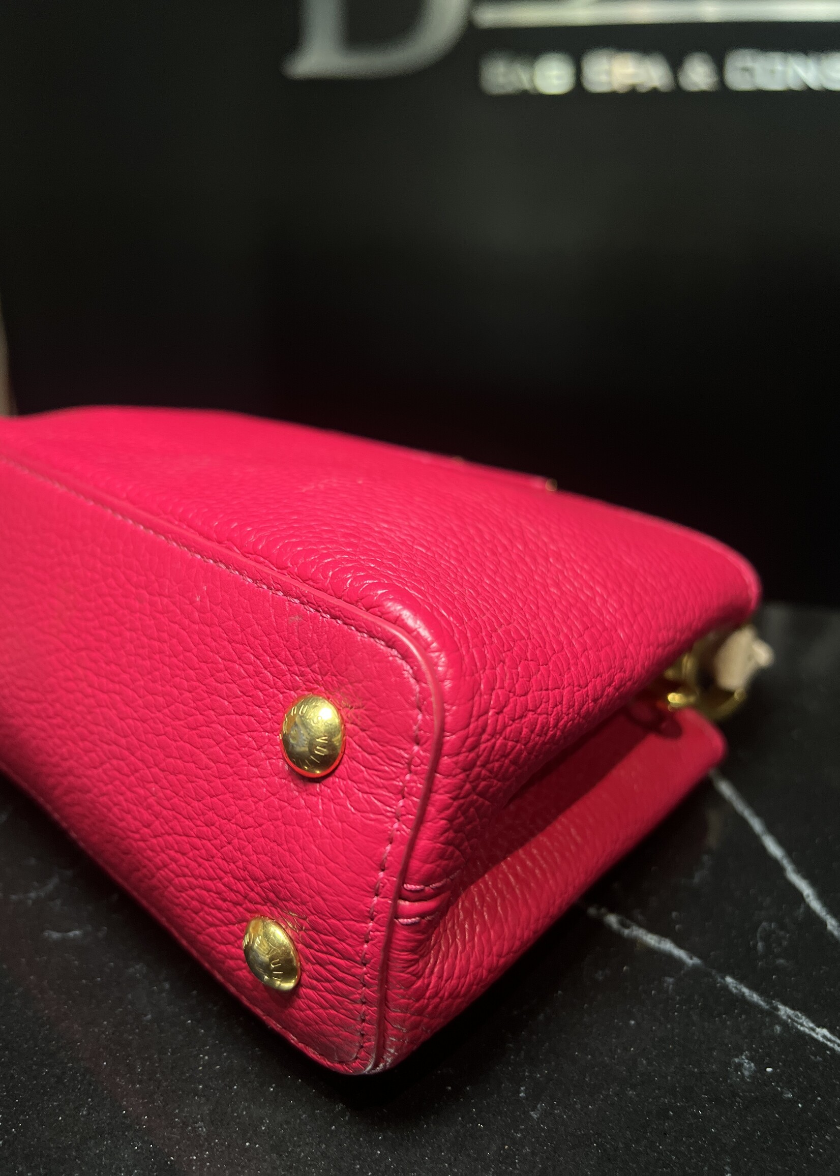 Louis Vuitton Louis Vuitton Rose Pondicherry Mini Capucines  Bag