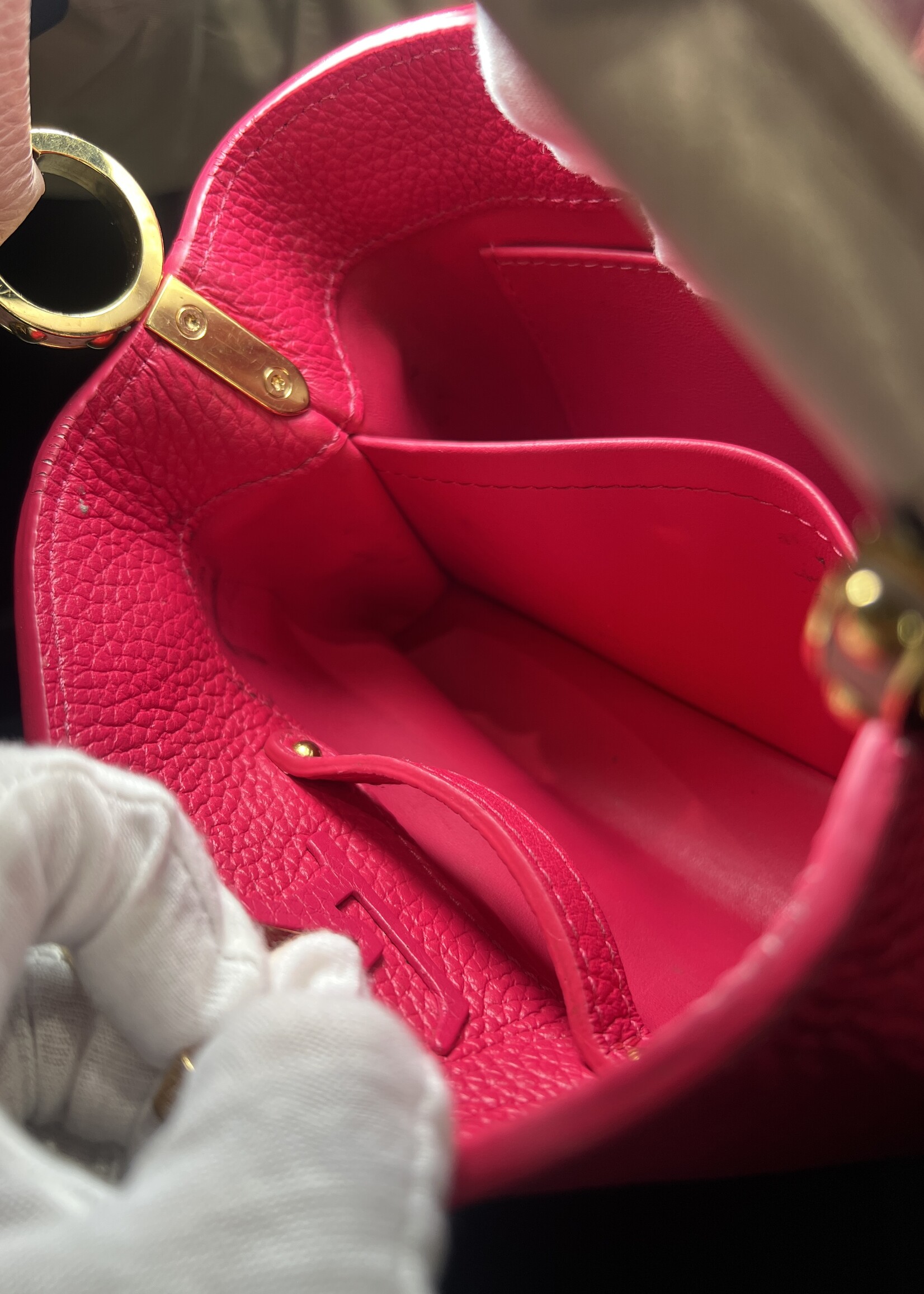 Louis Vuitton Louis Vuitton Rose Pondicherry Mini Capucines  Bag