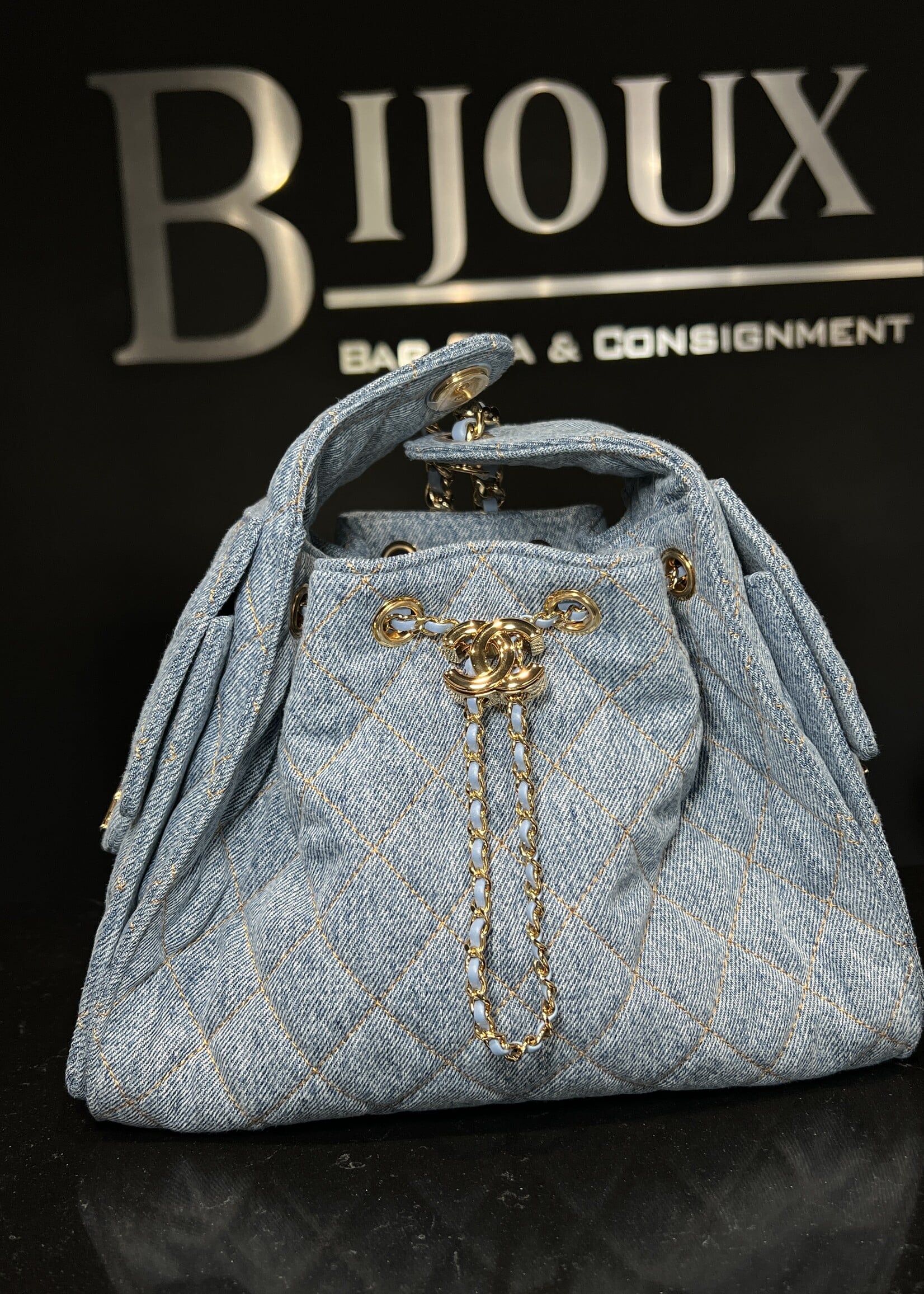 Chanel Chanel 25 Denim Small GHW