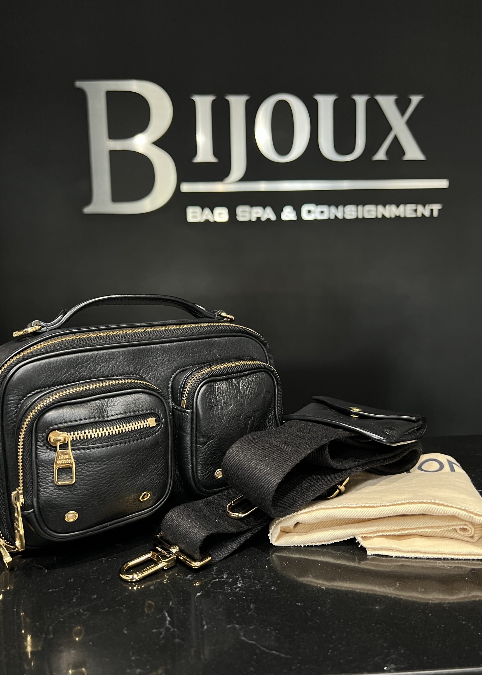 Louis Vuitton Louis Vuitton Monogram Embossed Utility Crossbody