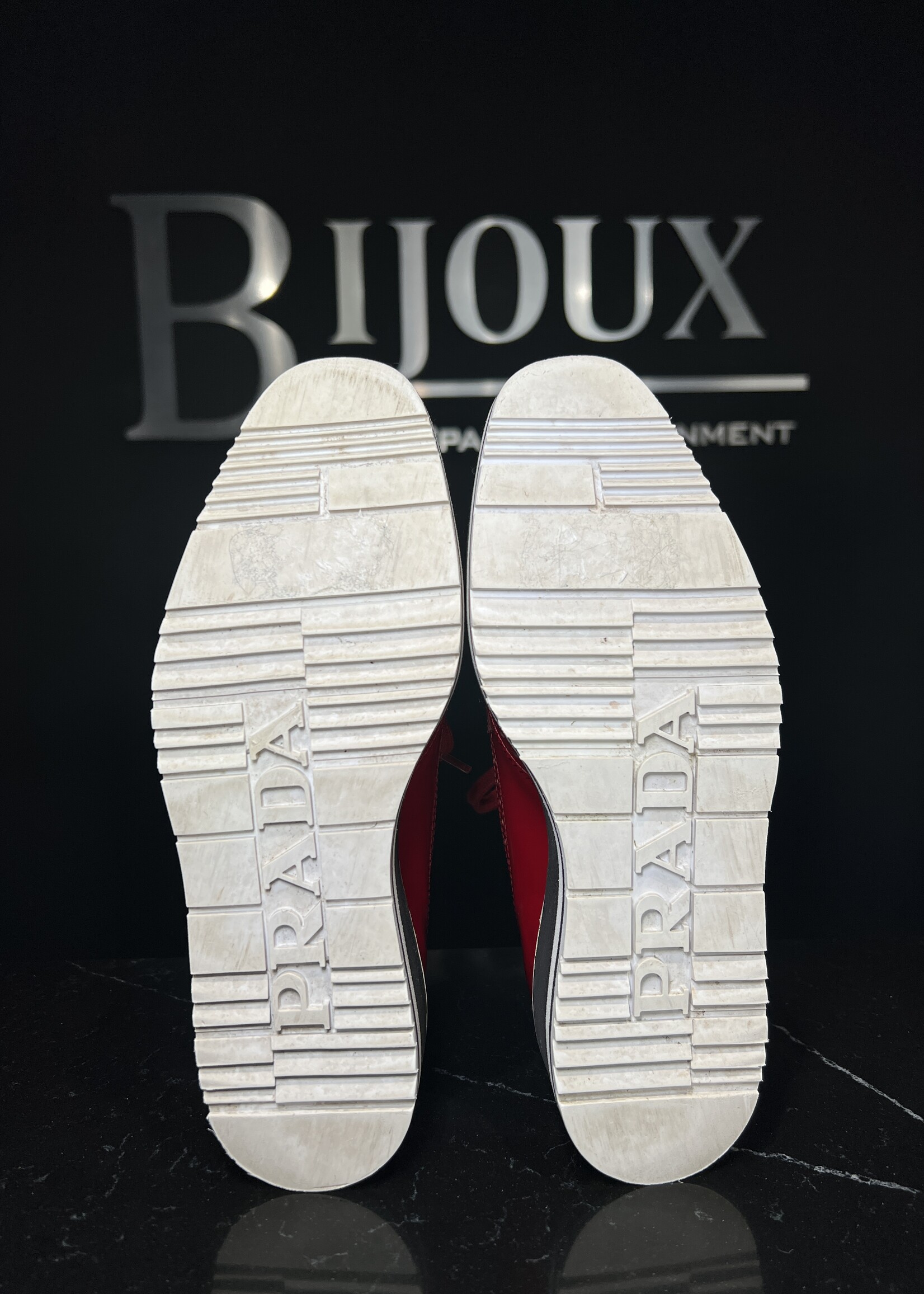 Prada Prada Red Oxford Sneakers -37