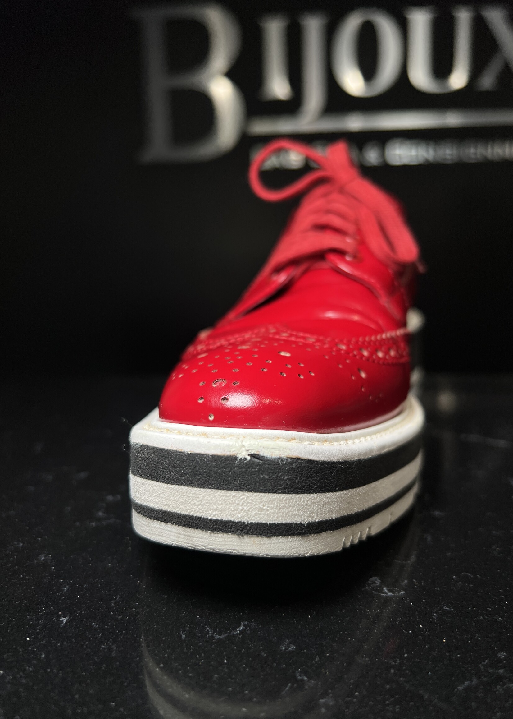 Prada Prada Red Oxford Sneakers -37
