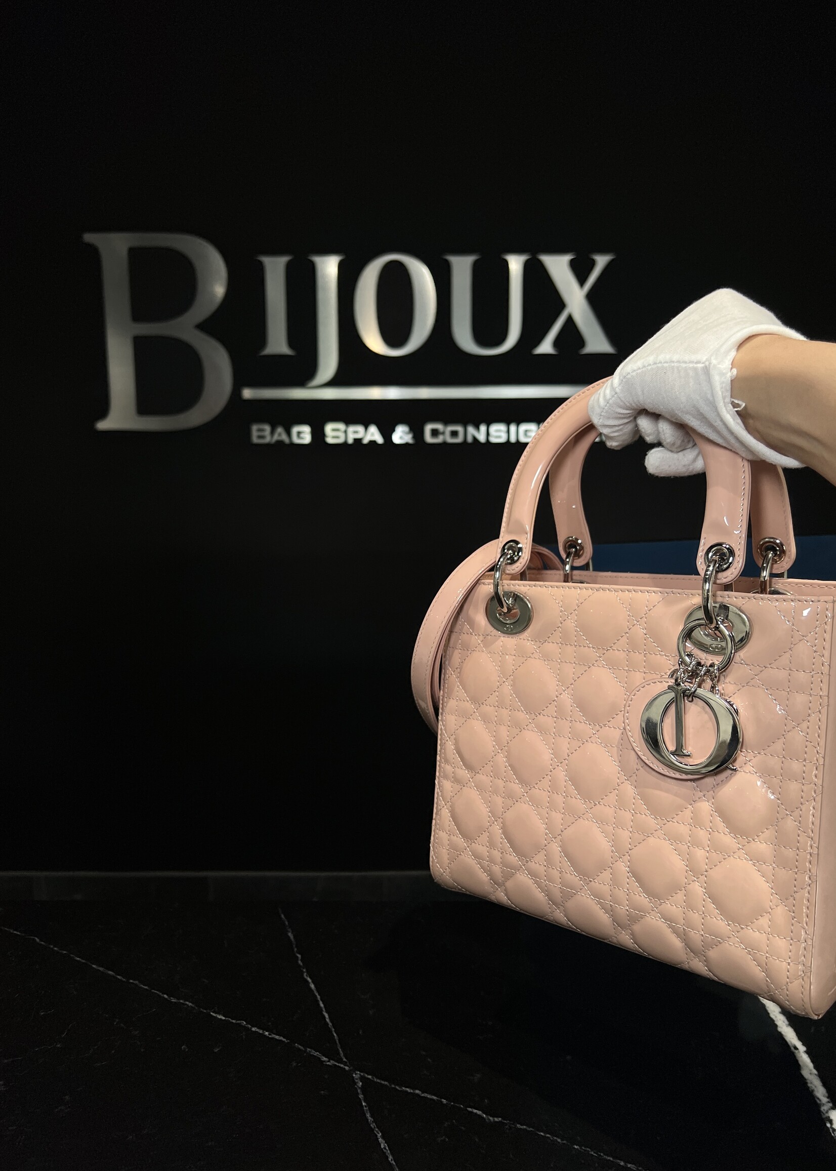 Christian Dior Dior Medium Pink Patent Lady