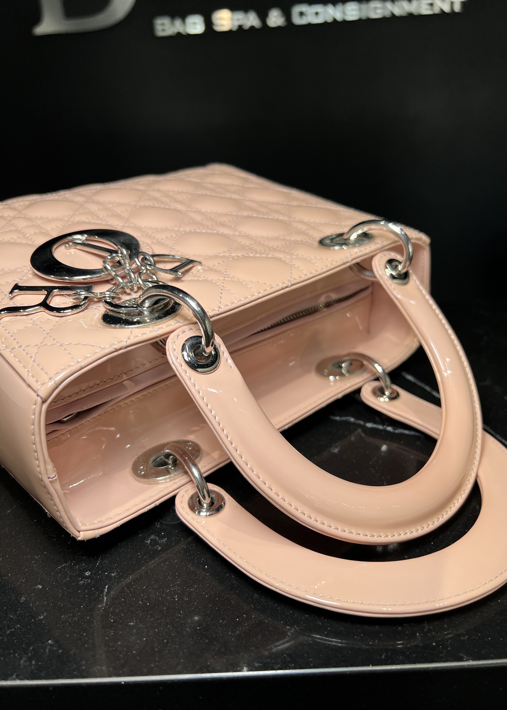 Christian Dior Dior Medium Pink Patent Lady