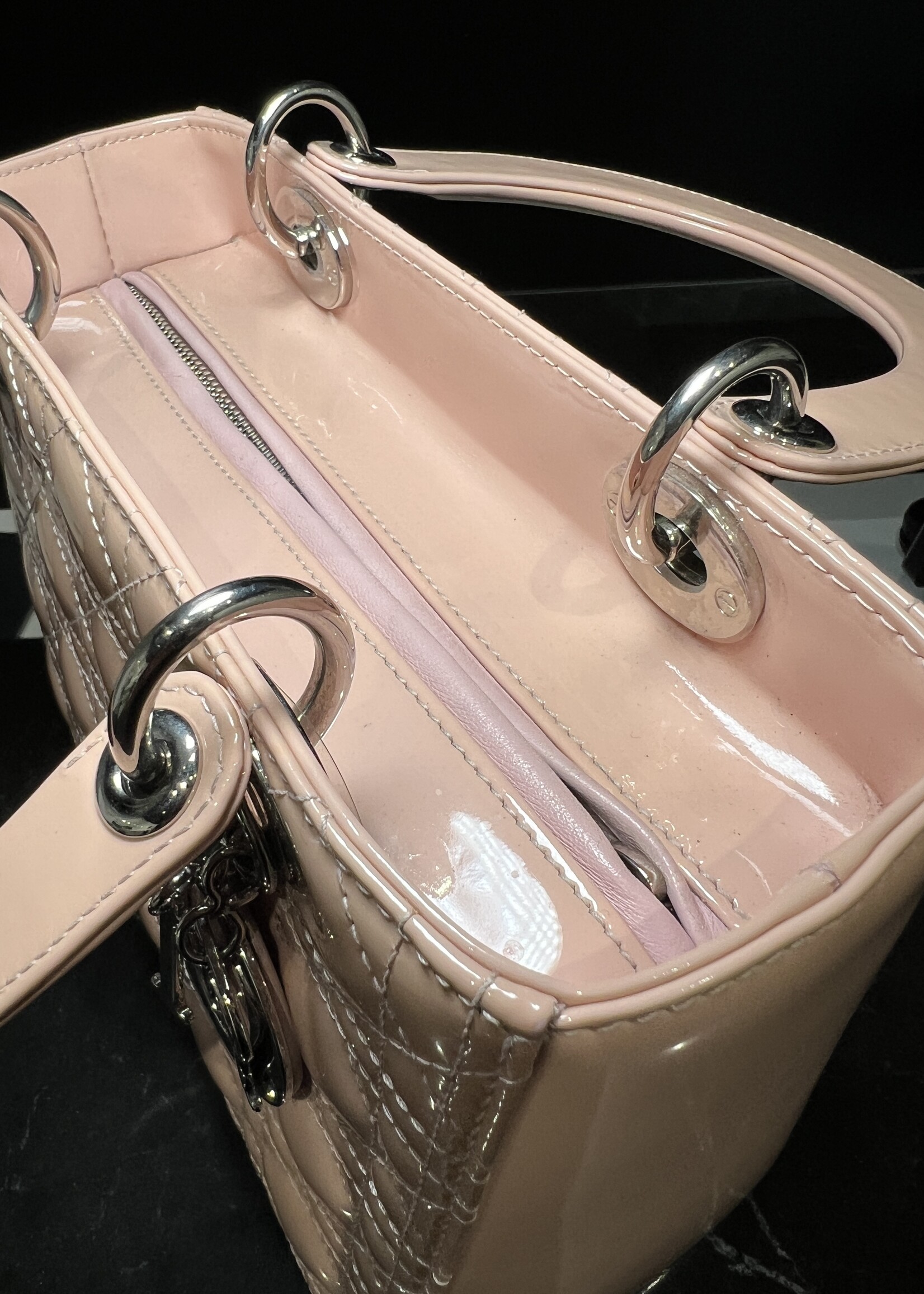 Christian Dior Dior Medium Pink Patent Lady