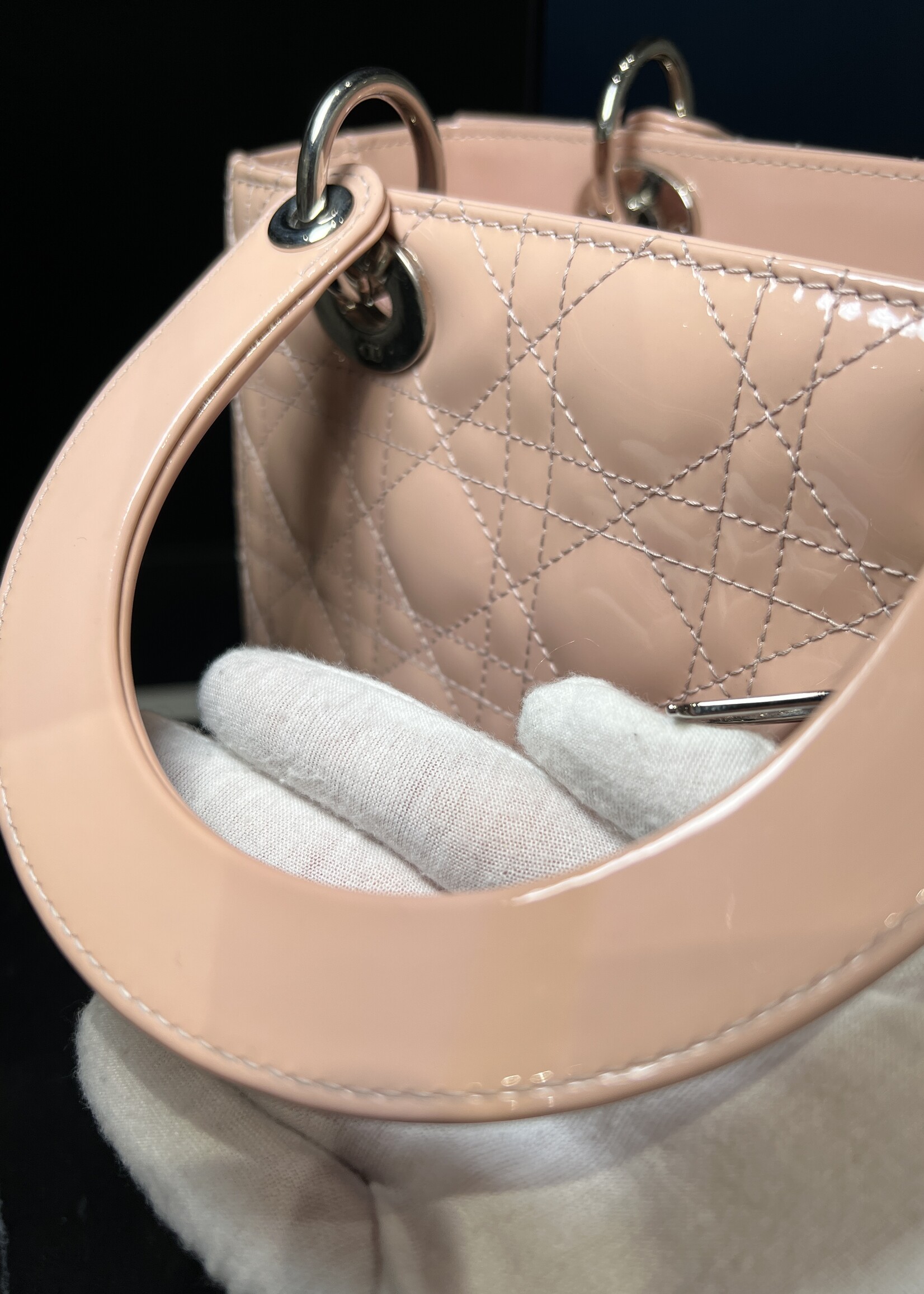 Christian Dior Dior Medium Pink Patent Lady