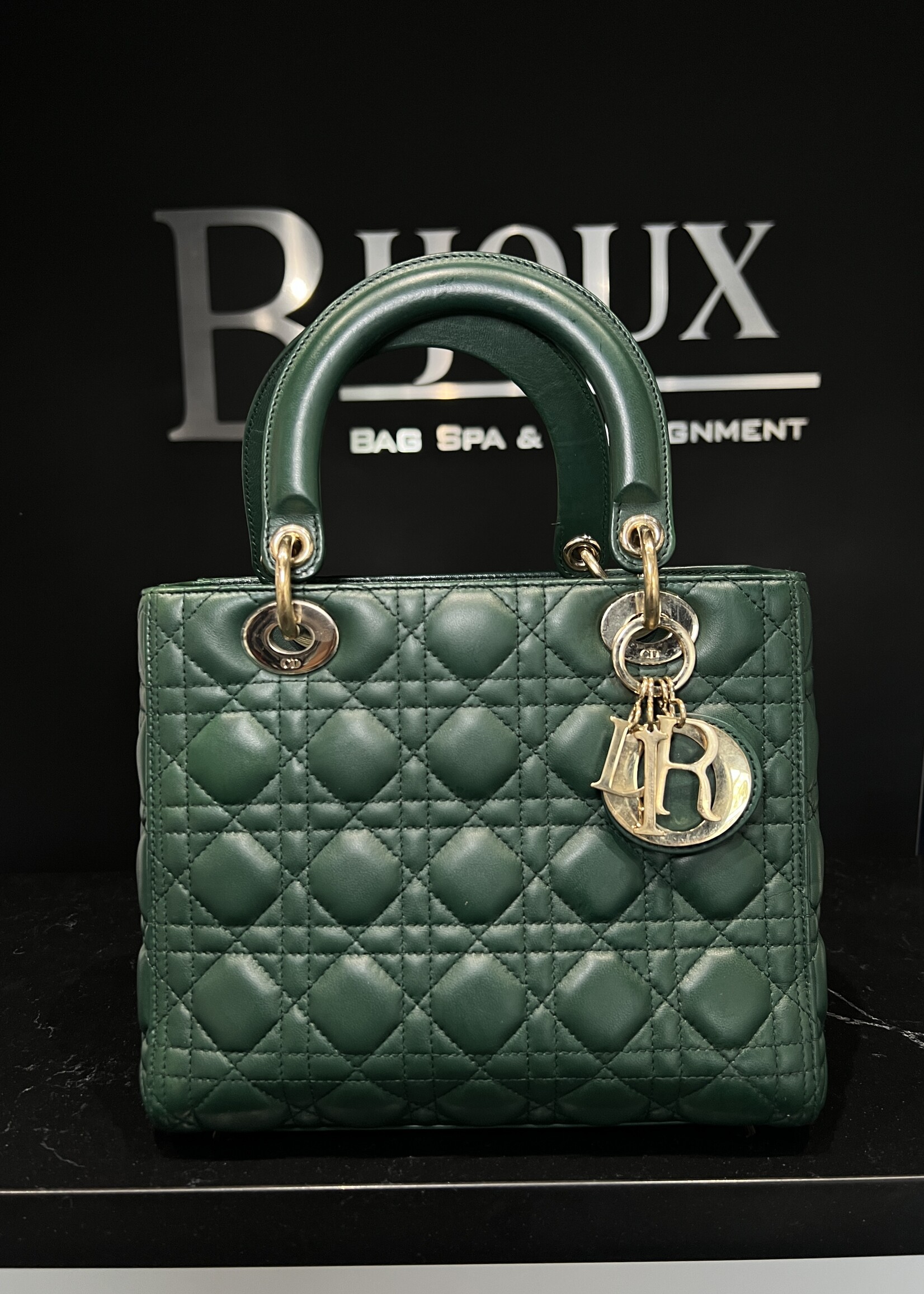 Christian Dior Christian Dior Lady Dior Medium Green Cannage