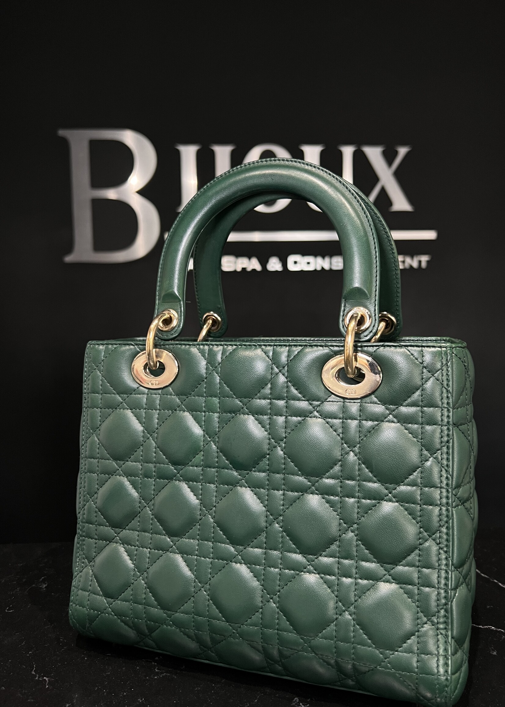Christian Dior Christian Dior Lady Dior Medium Green Cannage