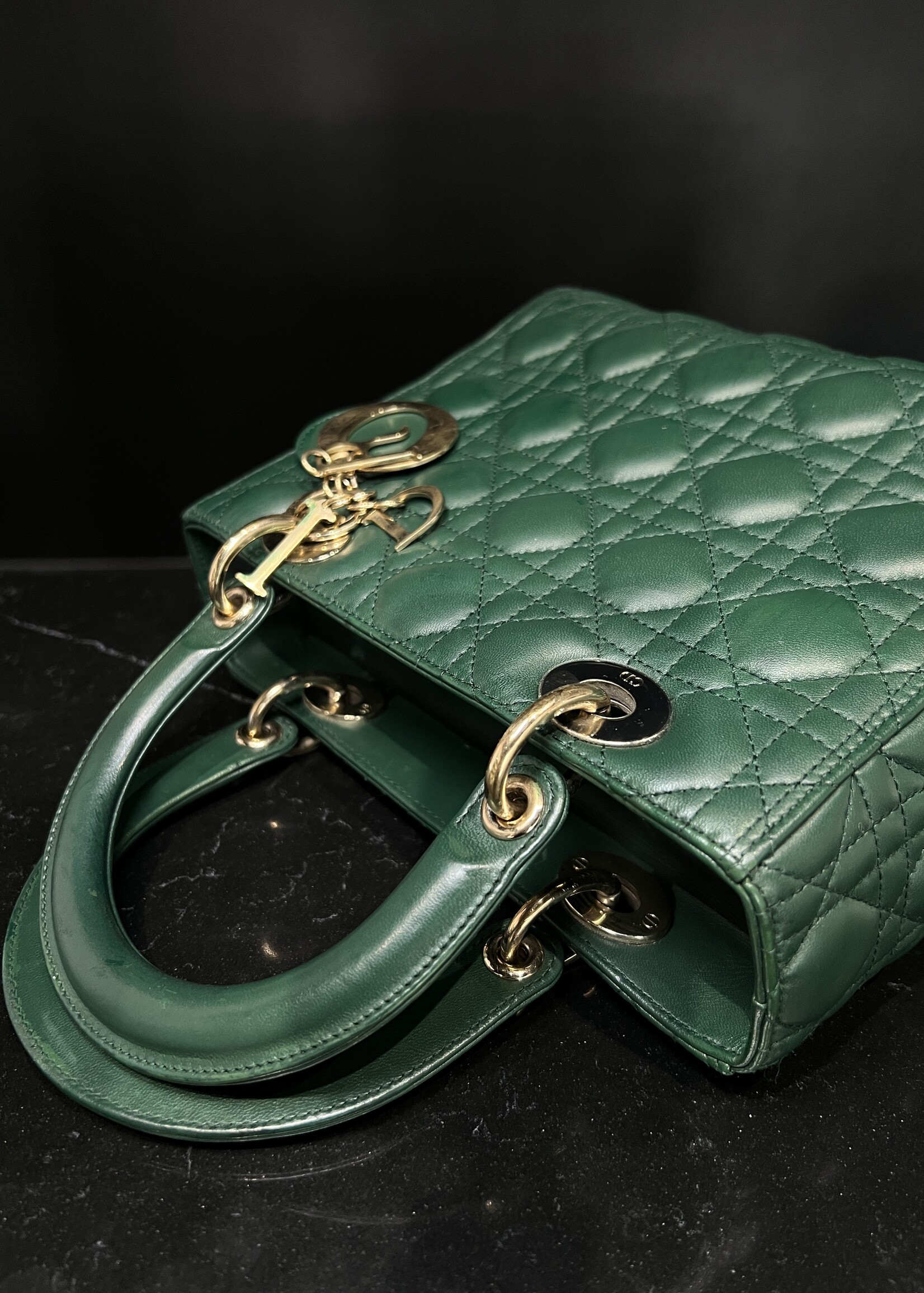Christian Dior Christian Dior Lady Dior Medium Green Cannage