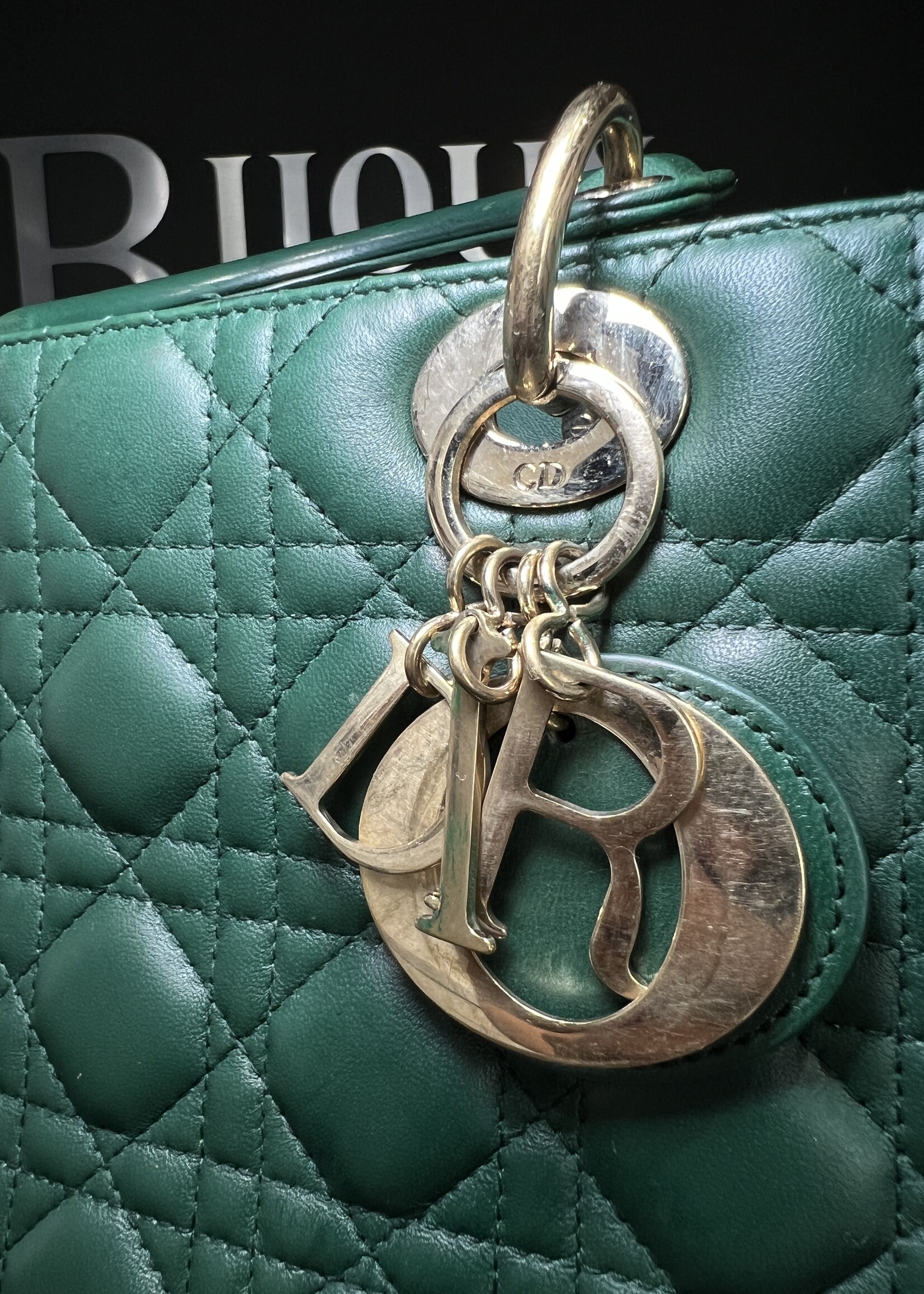 Christian Dior Christian Dior Lady Dior Medium Green Cannage