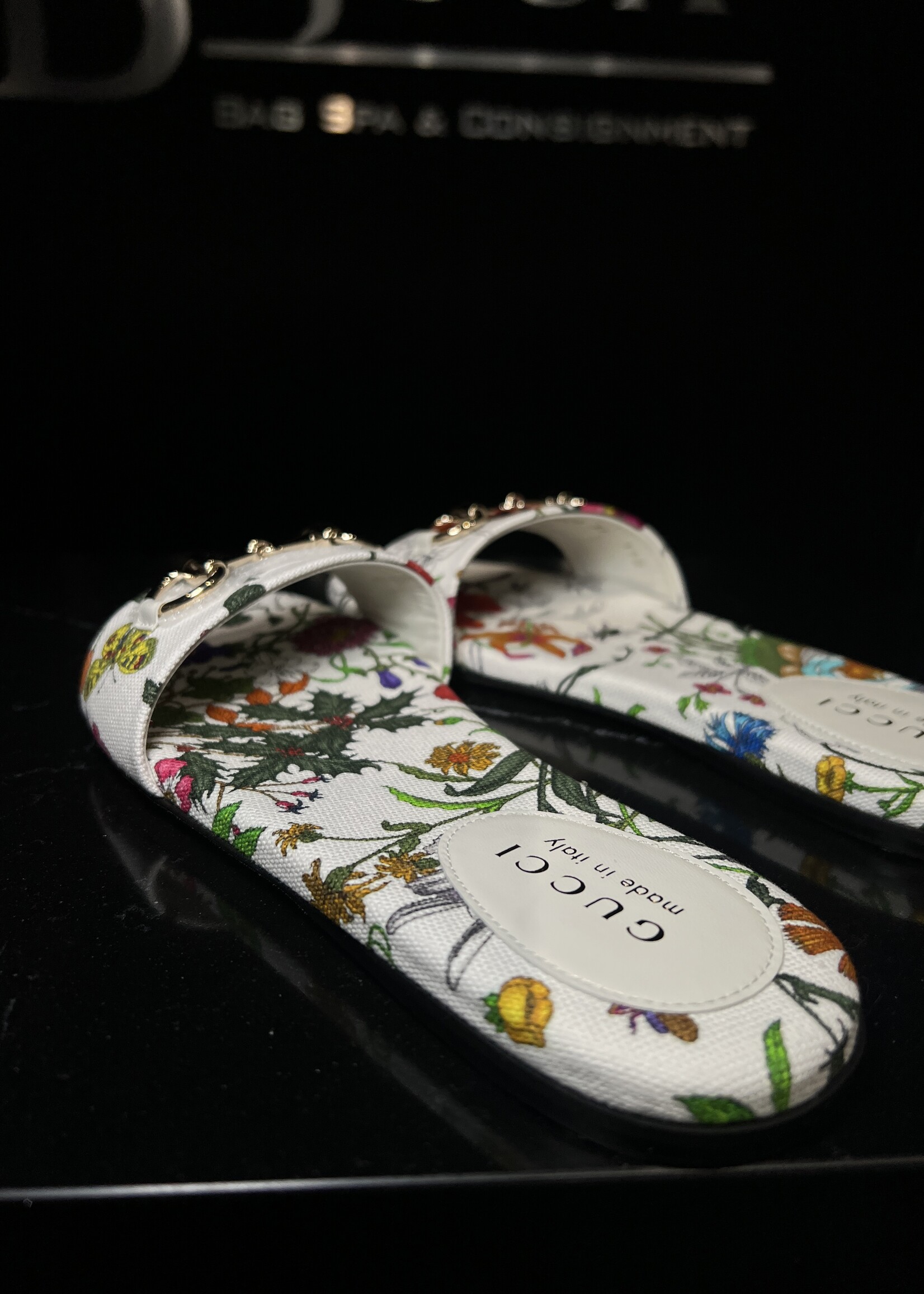 Gucci Gucci Floral Horsebit Sandals -36