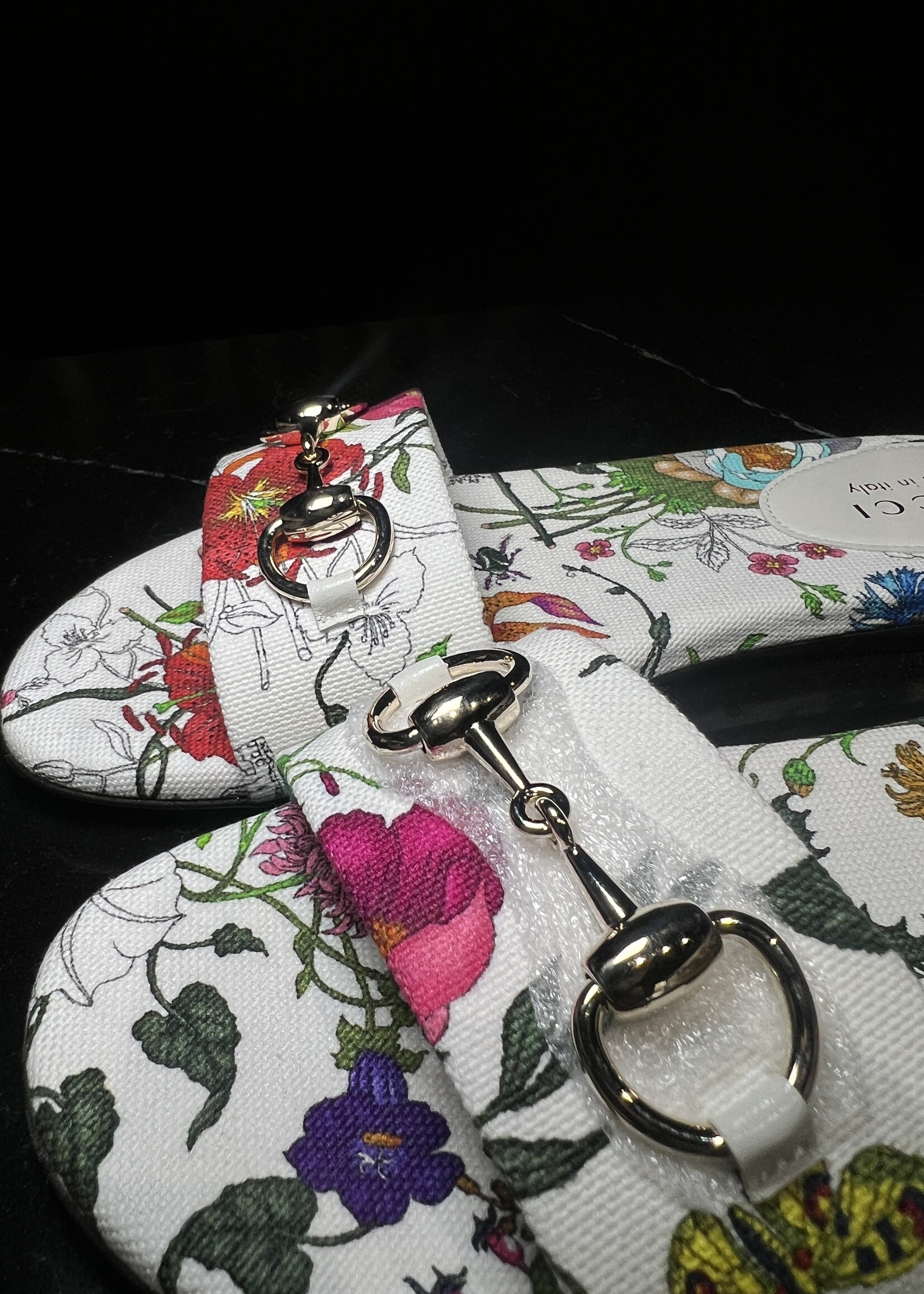 Gucci Gucci Floral Horsebit Sandals -36