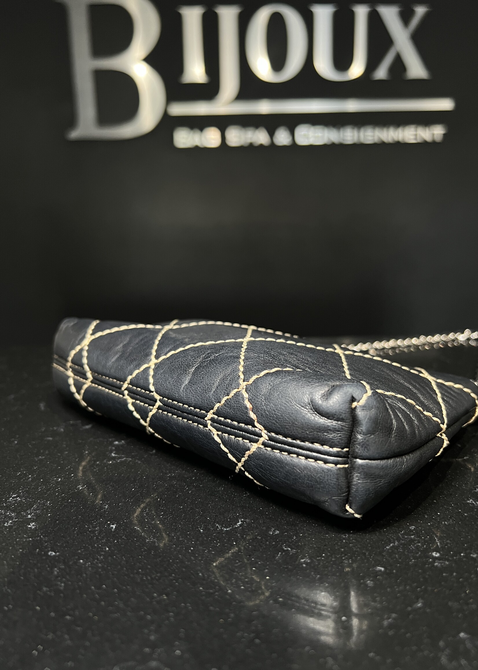 Chanel Chanel Calfskin Surpique Stitched Mini Pochette