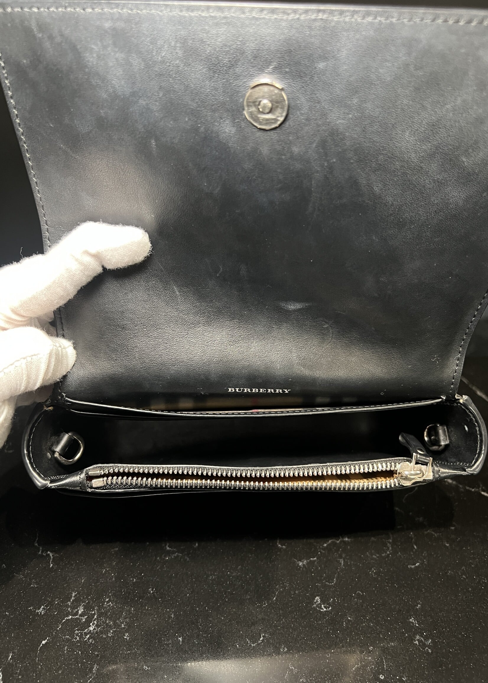 Burberry SOLD- Burberry Perforated Black Crossbody