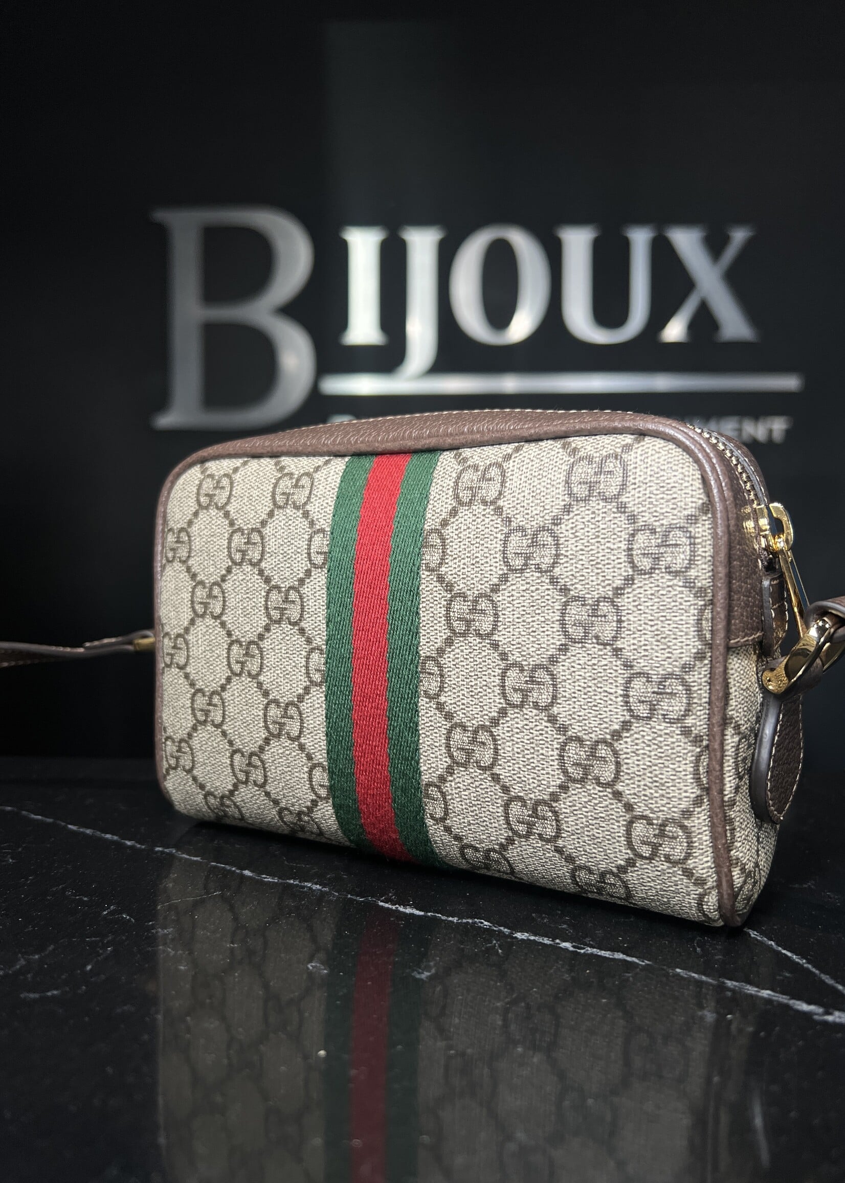 Gucci Gucci Mini Ophidia GG Supreme Coated Canvas Crossbody