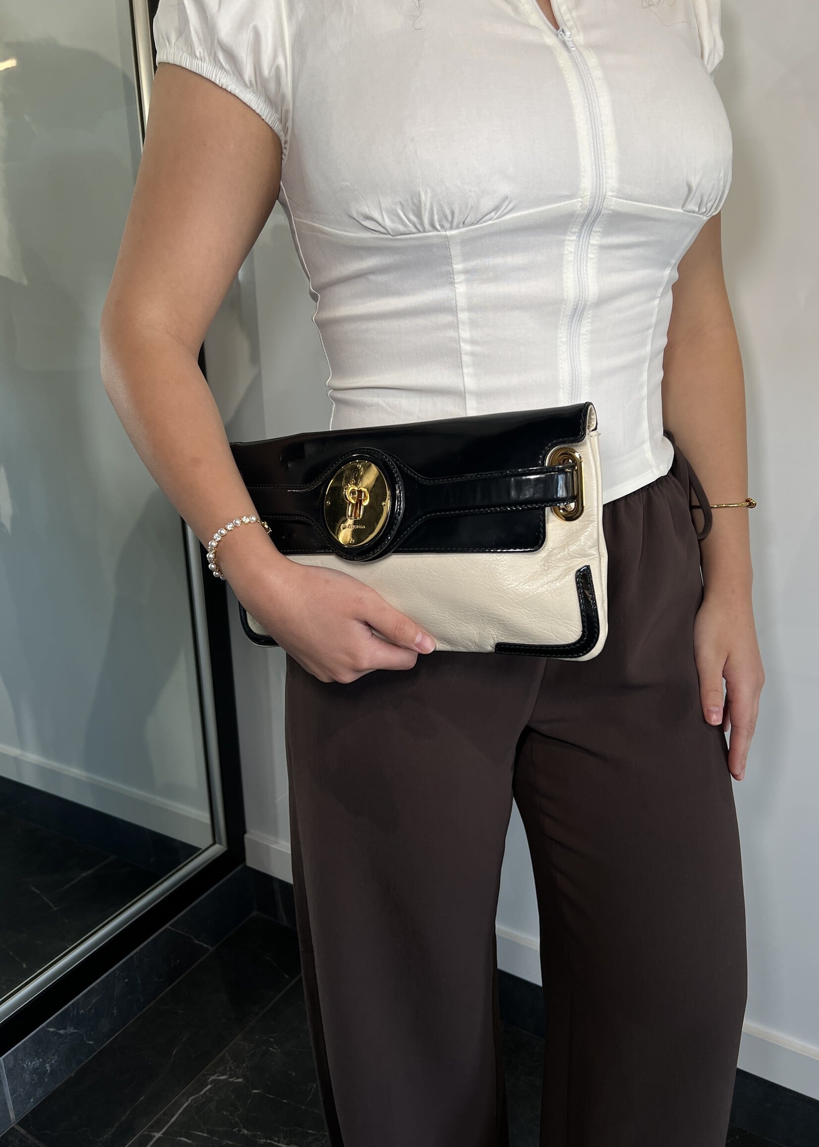 Balenciaga Balenciaga Lune Patent Clutch