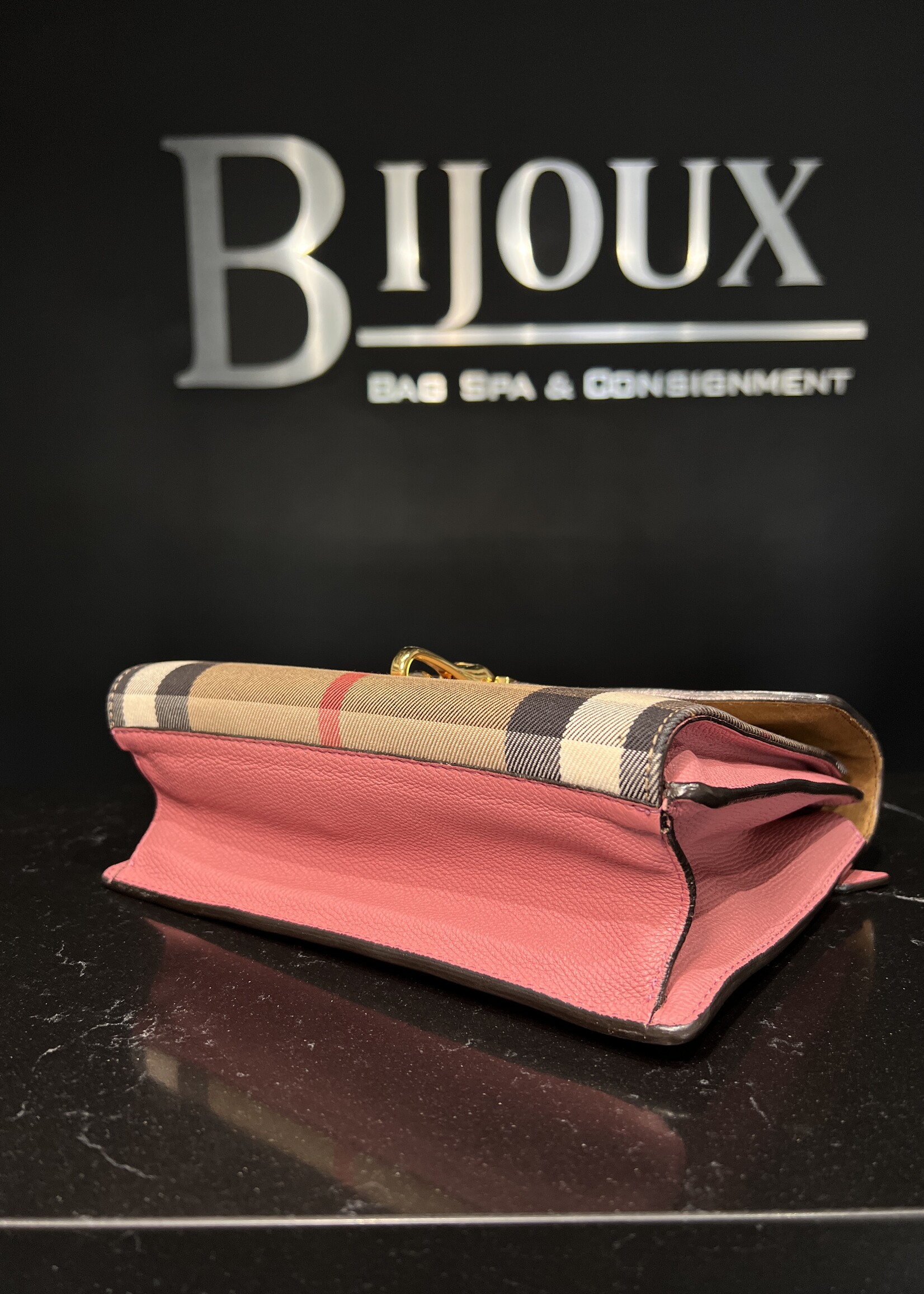 Burberry Burberry Macken Leather House Check Canvas Crossbody