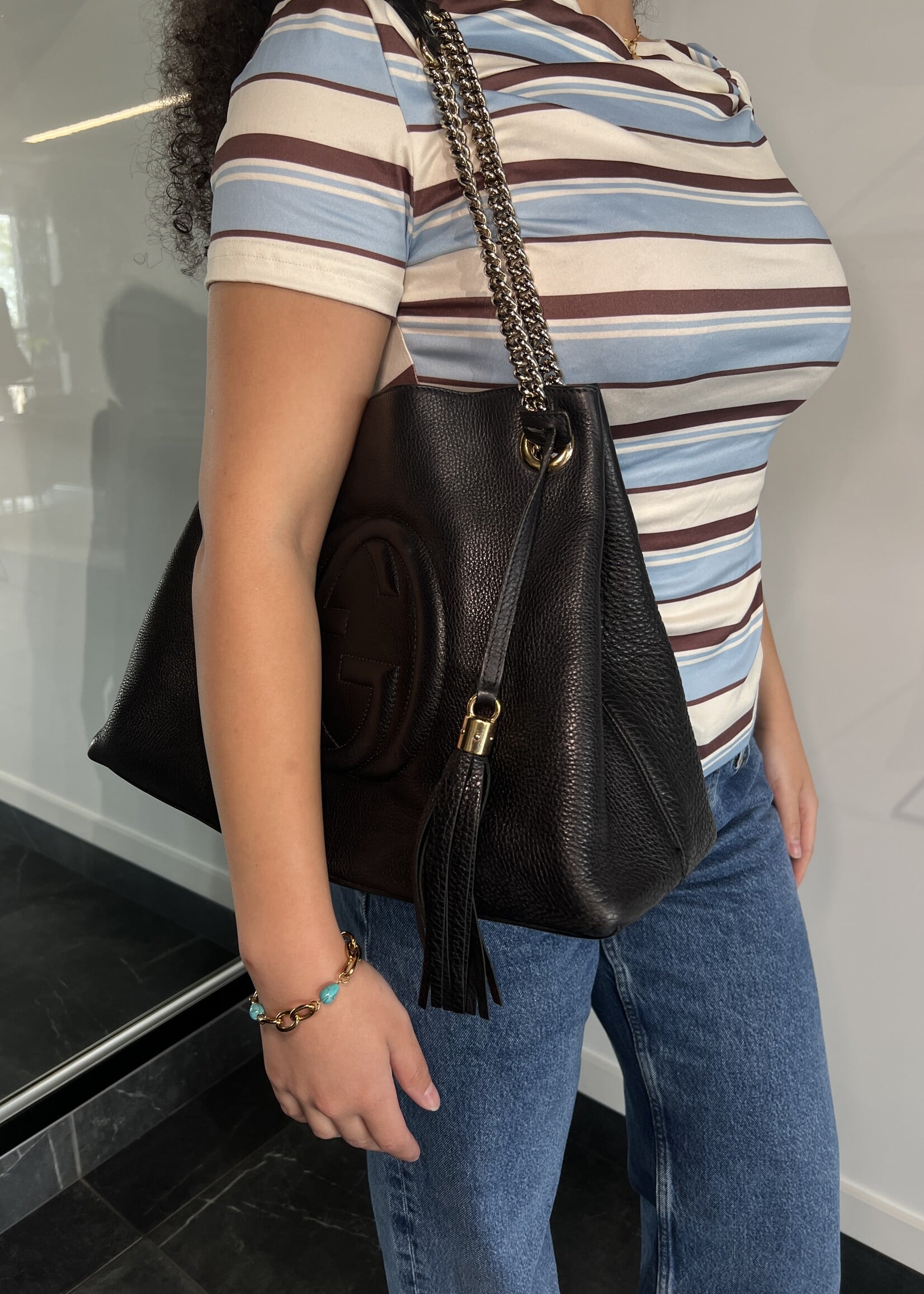 Gucci Gucci Chain Soho Pebbled