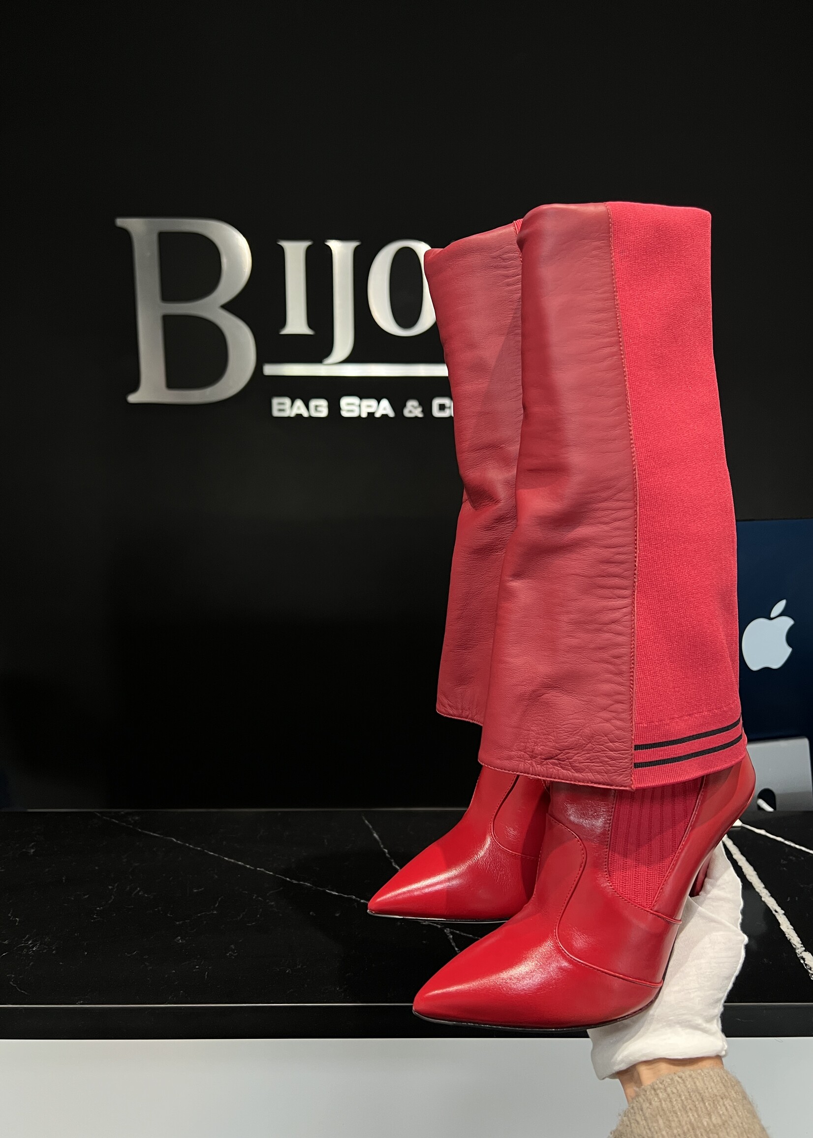 Fendi Fendi Leather Sock Boots - 36