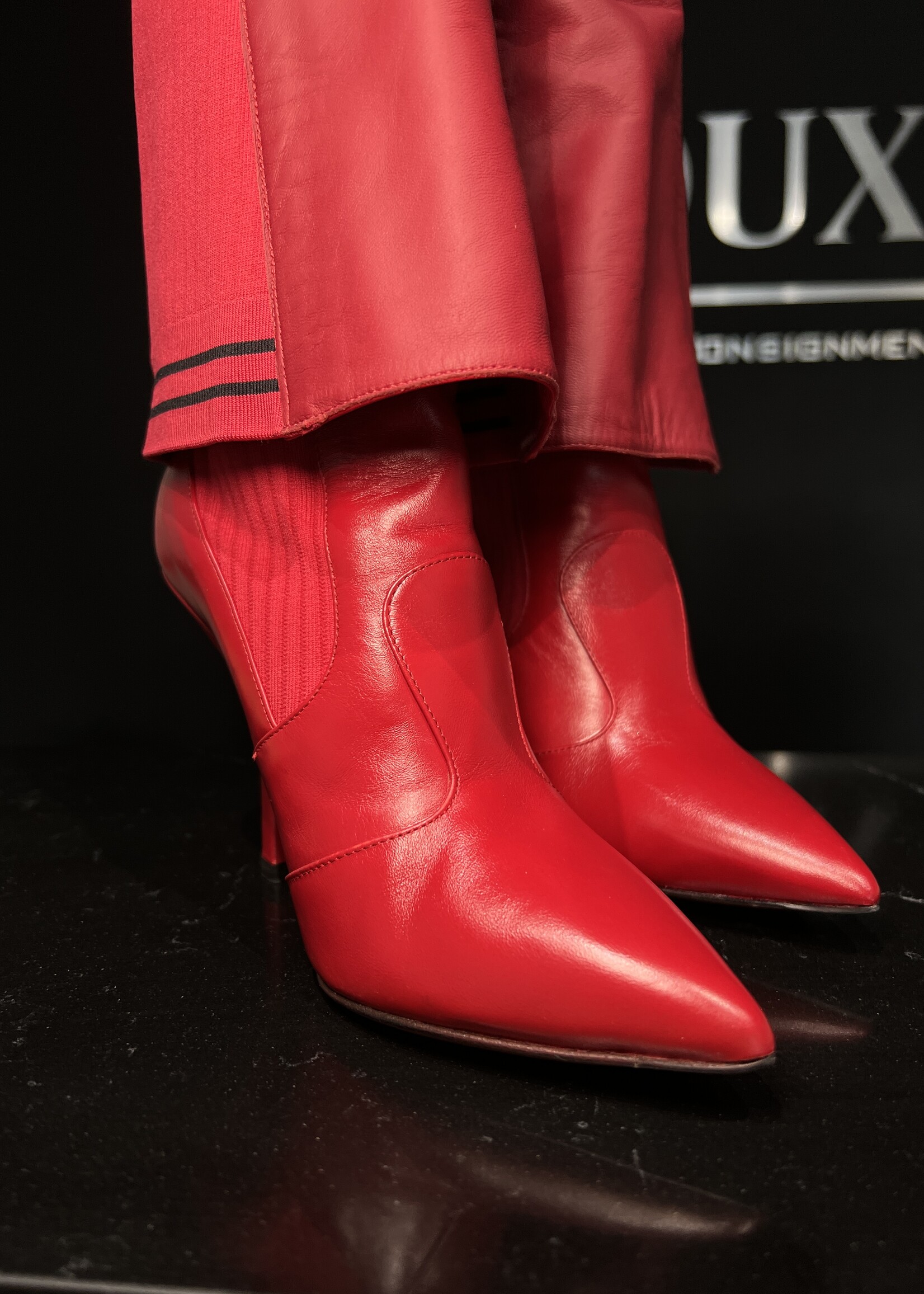 Fendi Fendi Leather Sock Boots - 36