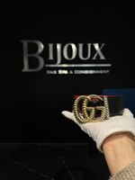 Gucci Gucci Double G Black and Red Belt - 85