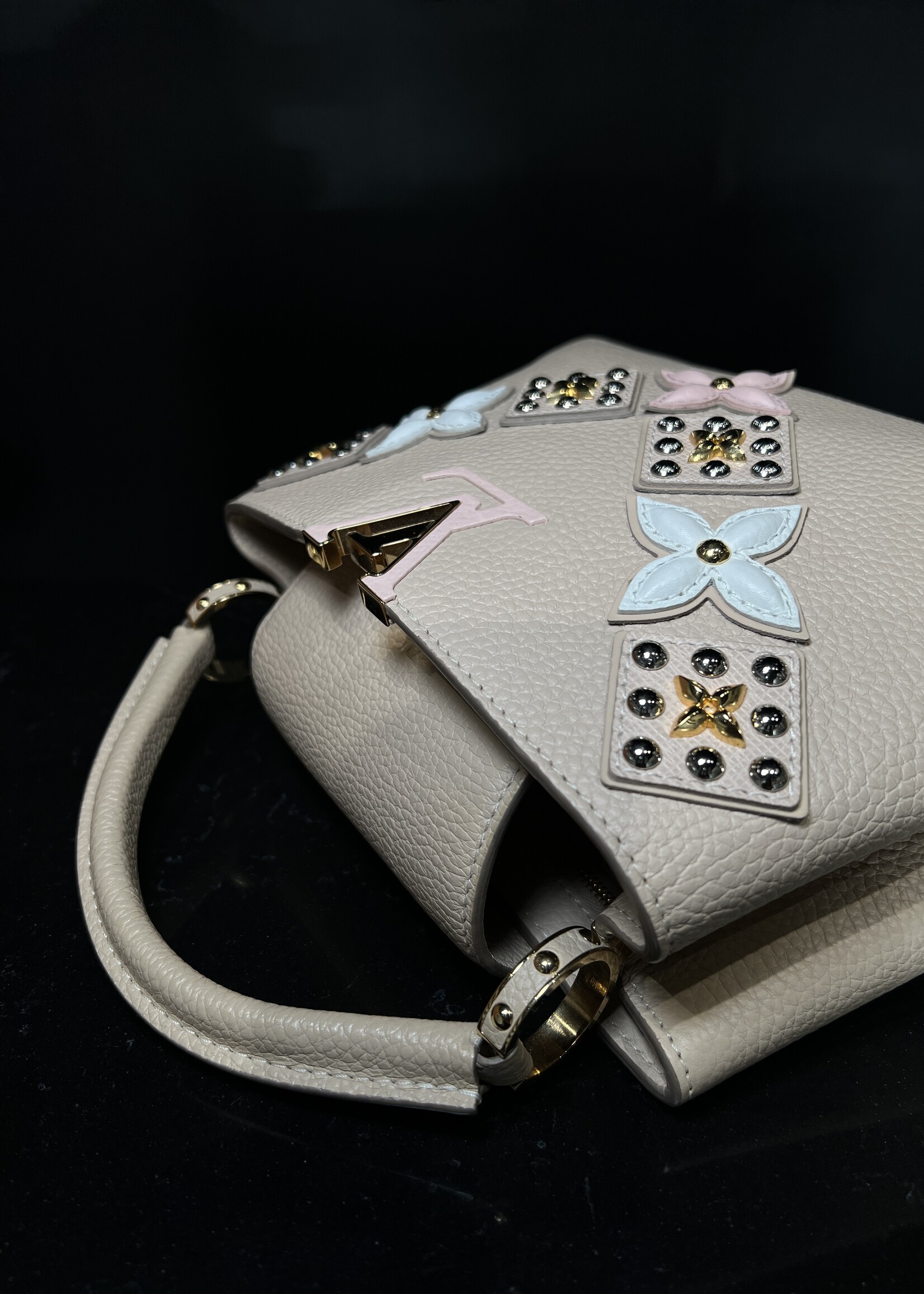 Louis Vuitton Louis Vuitton Studded Taurillon Capucines BB