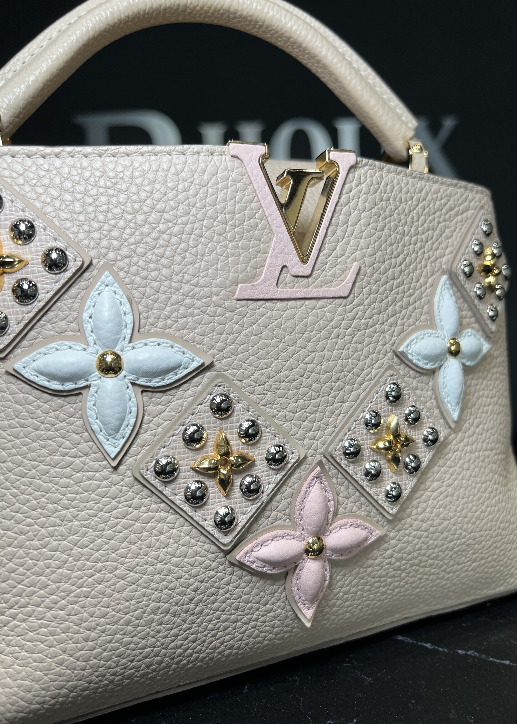 Louis Vuitton Louis Vuitton Studded Taurillon Capucines BB